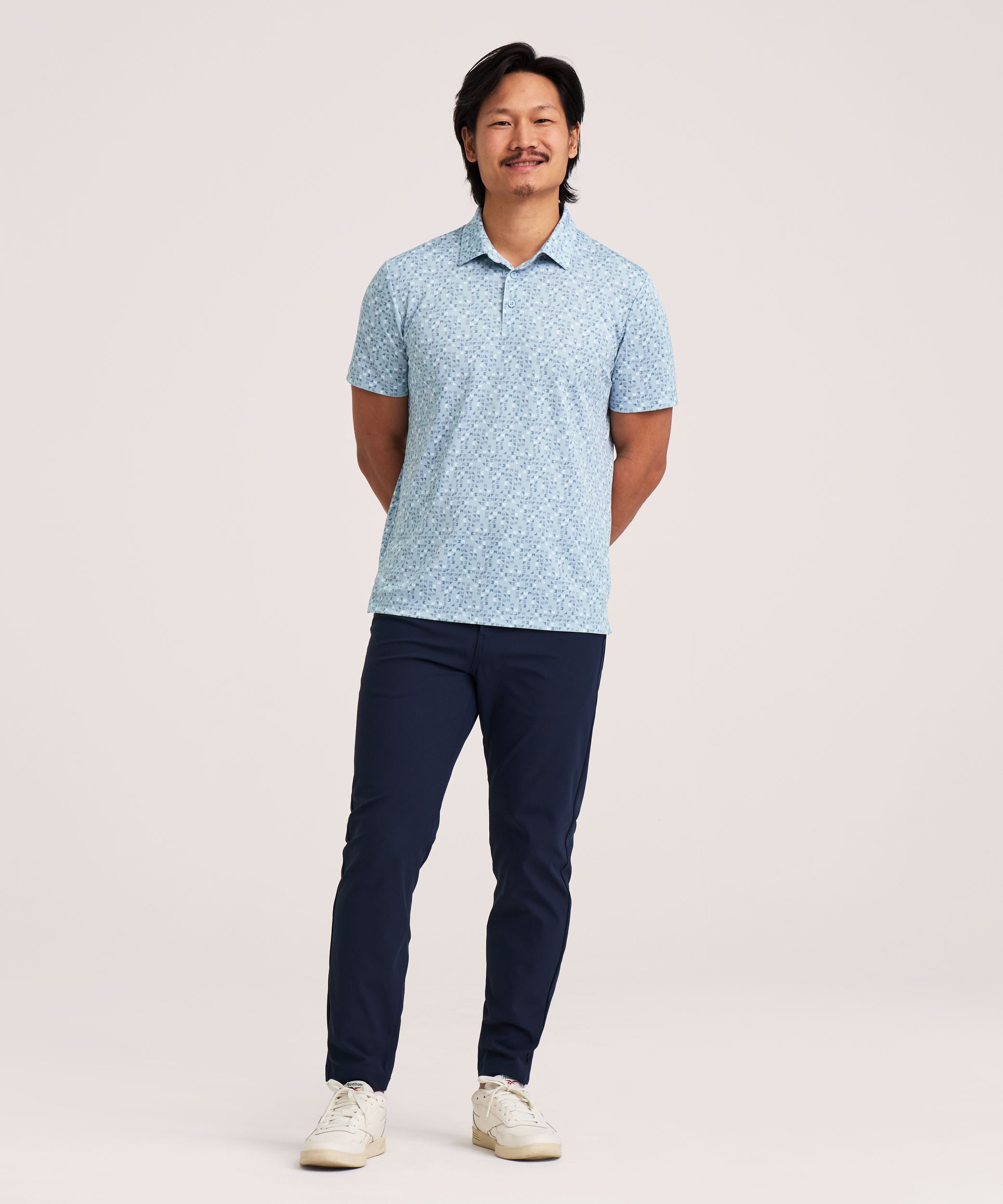 Denver Hayes Short Sleeve Comfort Dry Patterned Polo
