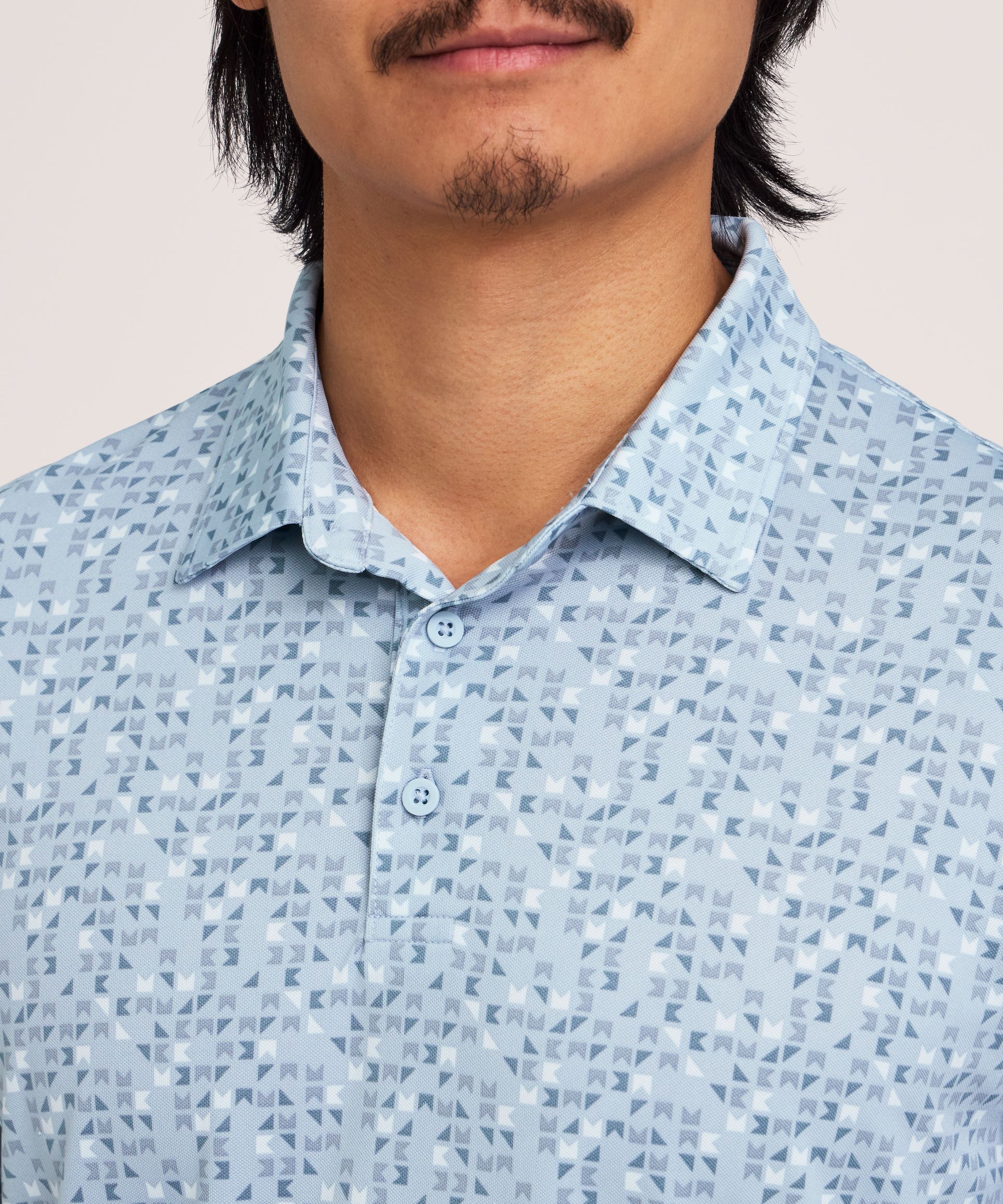 Denver Hayes Short Sleeve Comfort Dry Patterned Polo