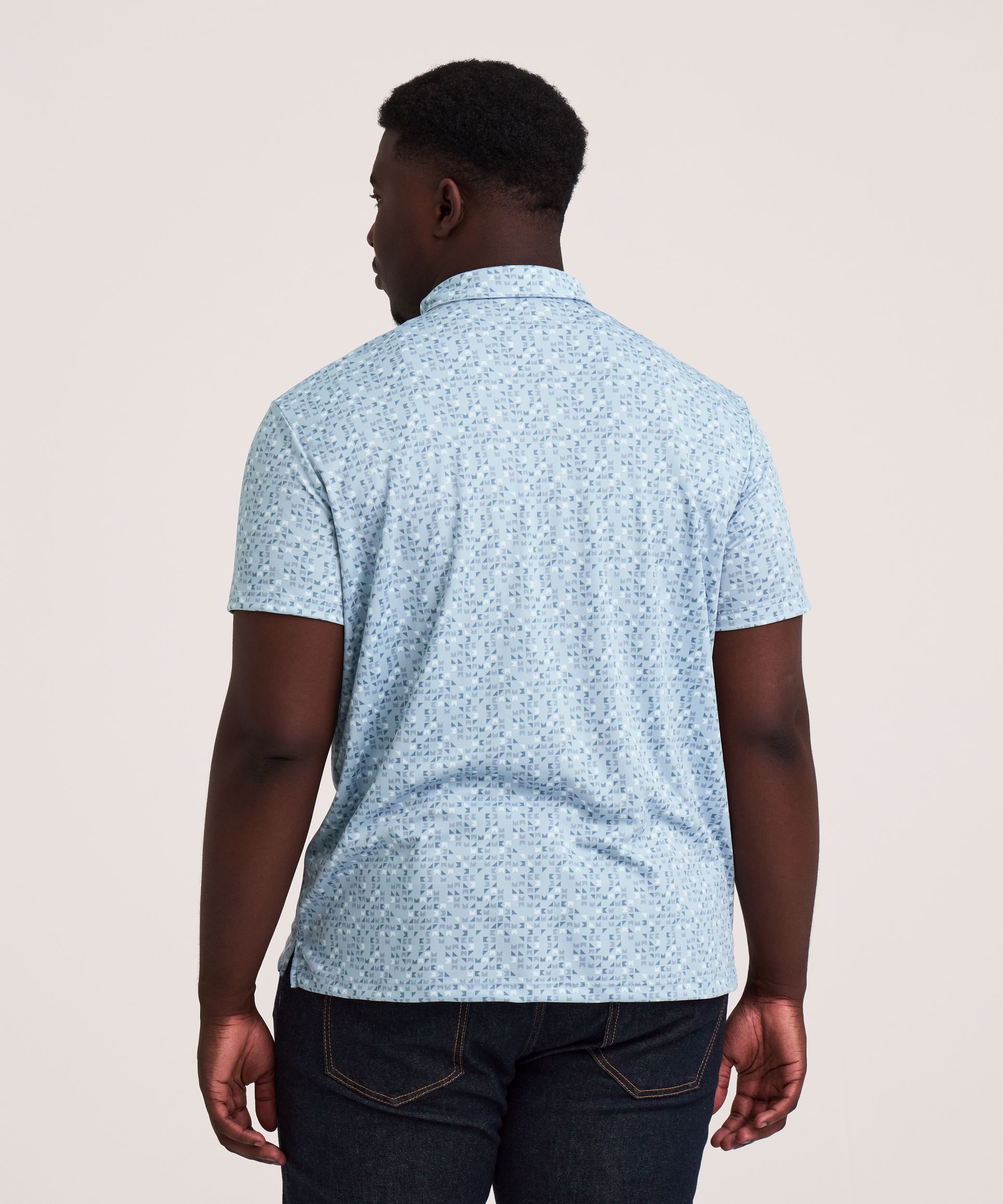Denver Hayes Short Sleeve Comfort Dry Patterned Polo