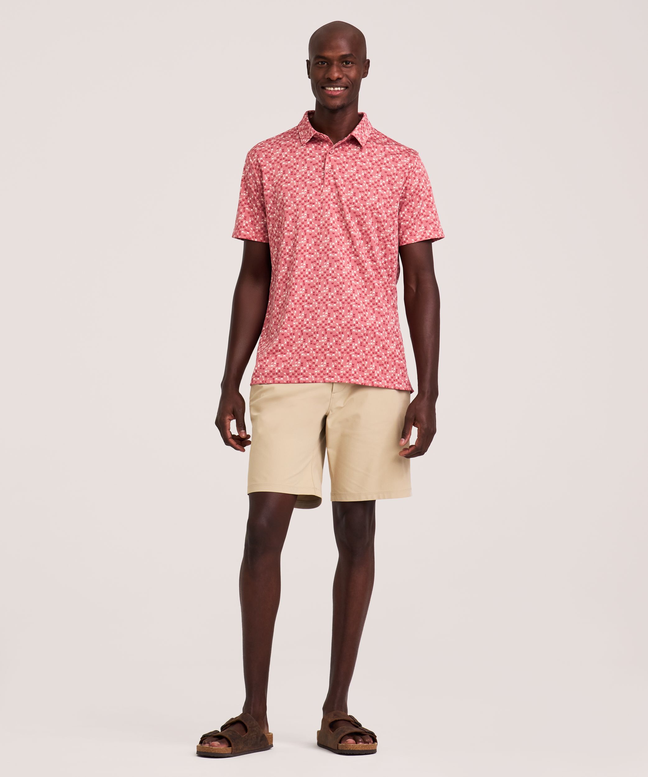 Denver Hayes Short Sleeve Comfort Dry Patterned Polo