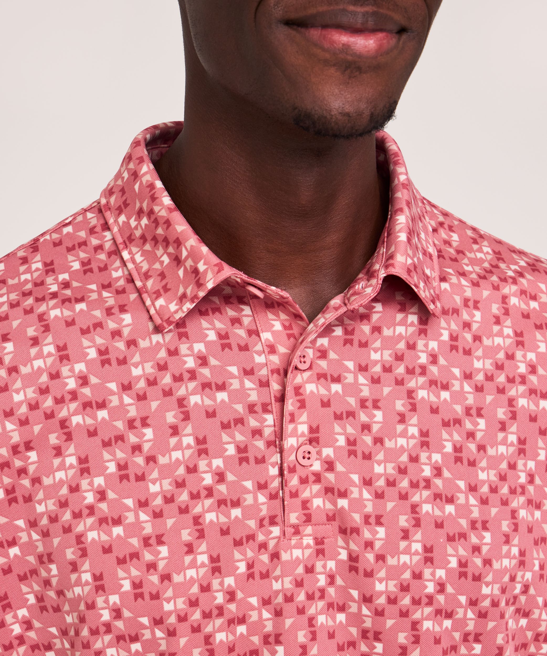 Denver Hayes Short Sleeve Comfort Dry Patterned Polo