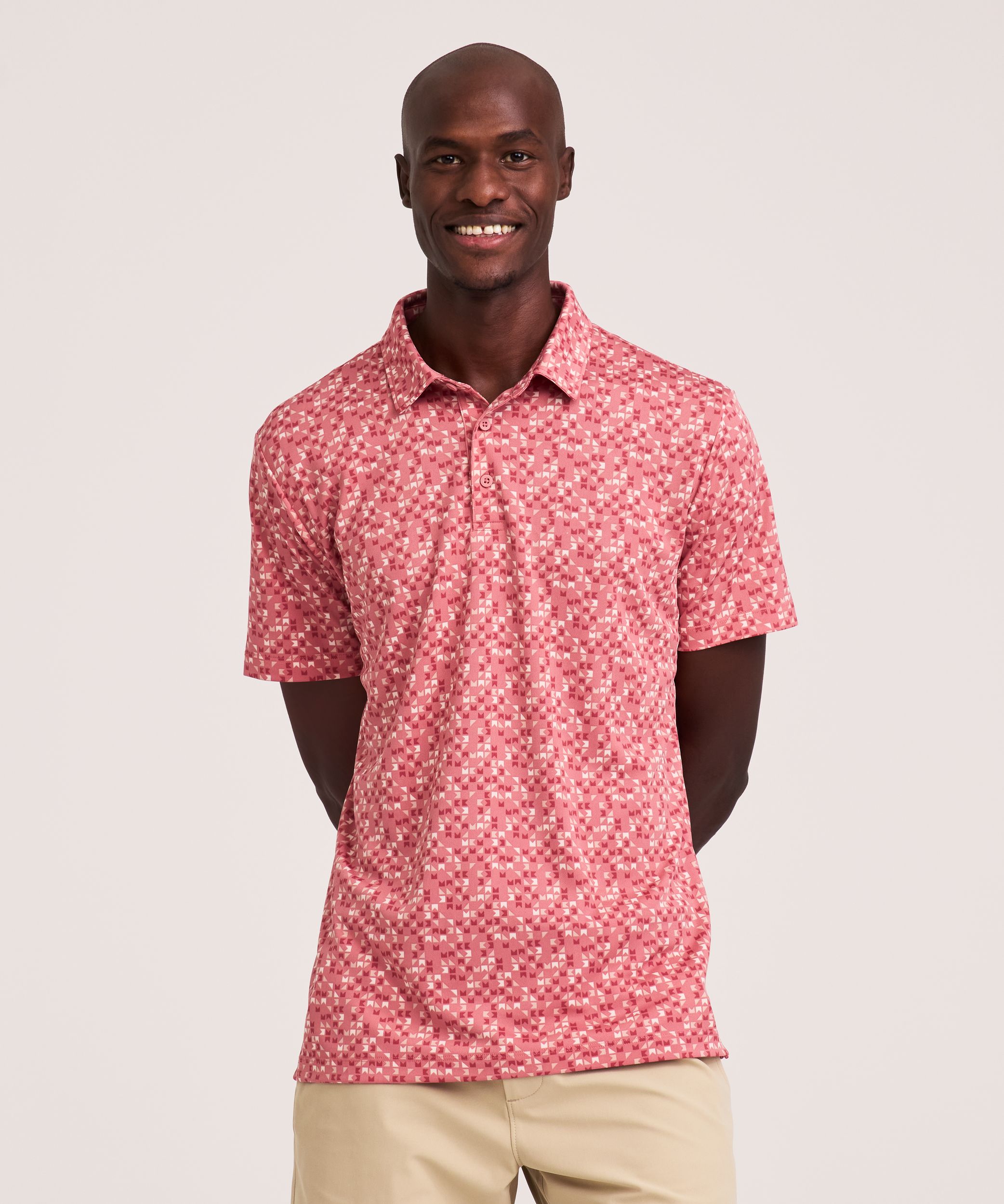 Denver Hayes Short Sleeve Comfort Dry Patterned Polo