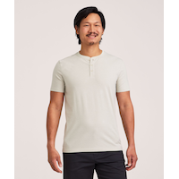 Denver Hayes Men's Stretch Short Sleeve Henley Shirt