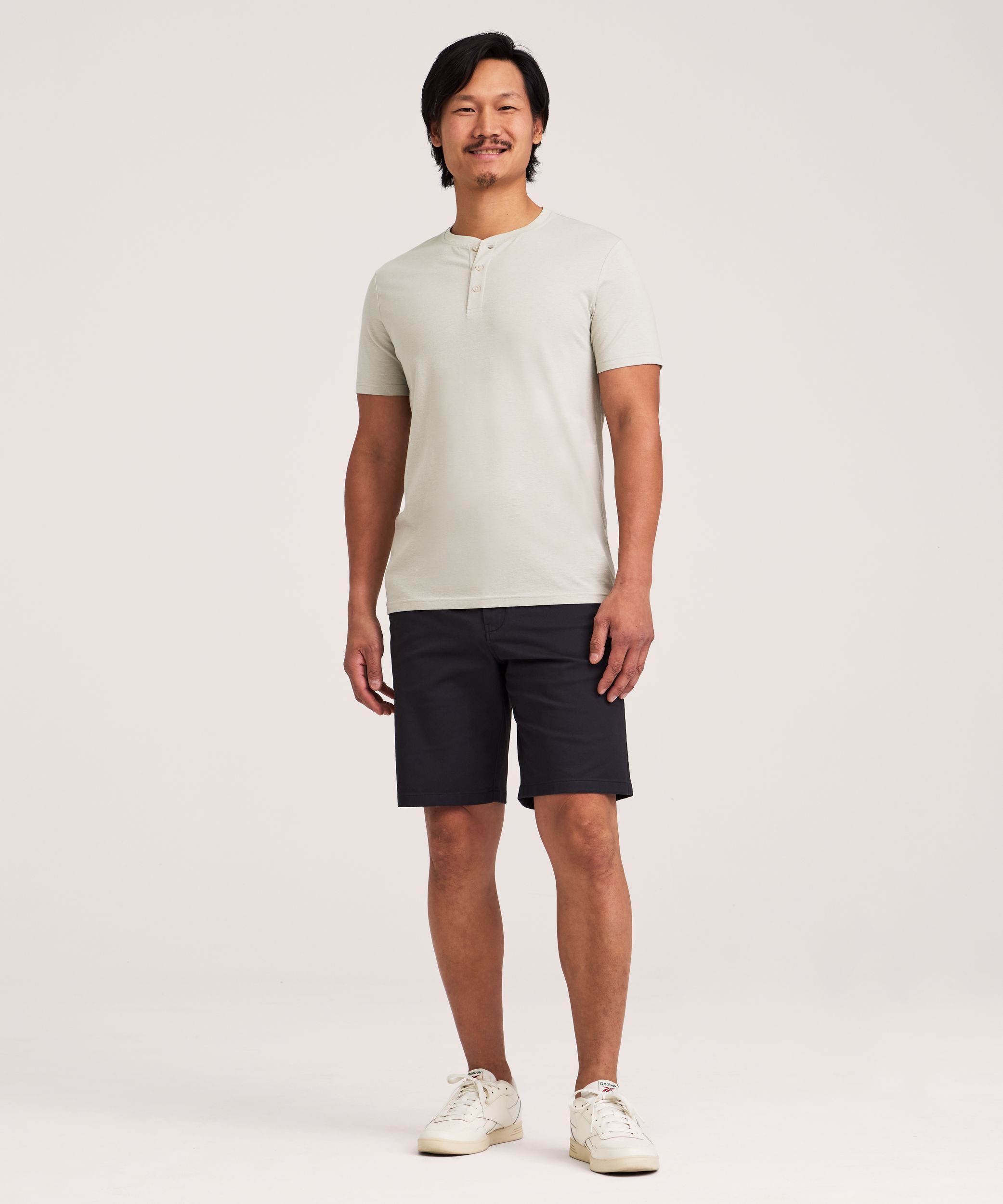 Denver Hayes Men's Stretch Short Sleeve Henley Shirt