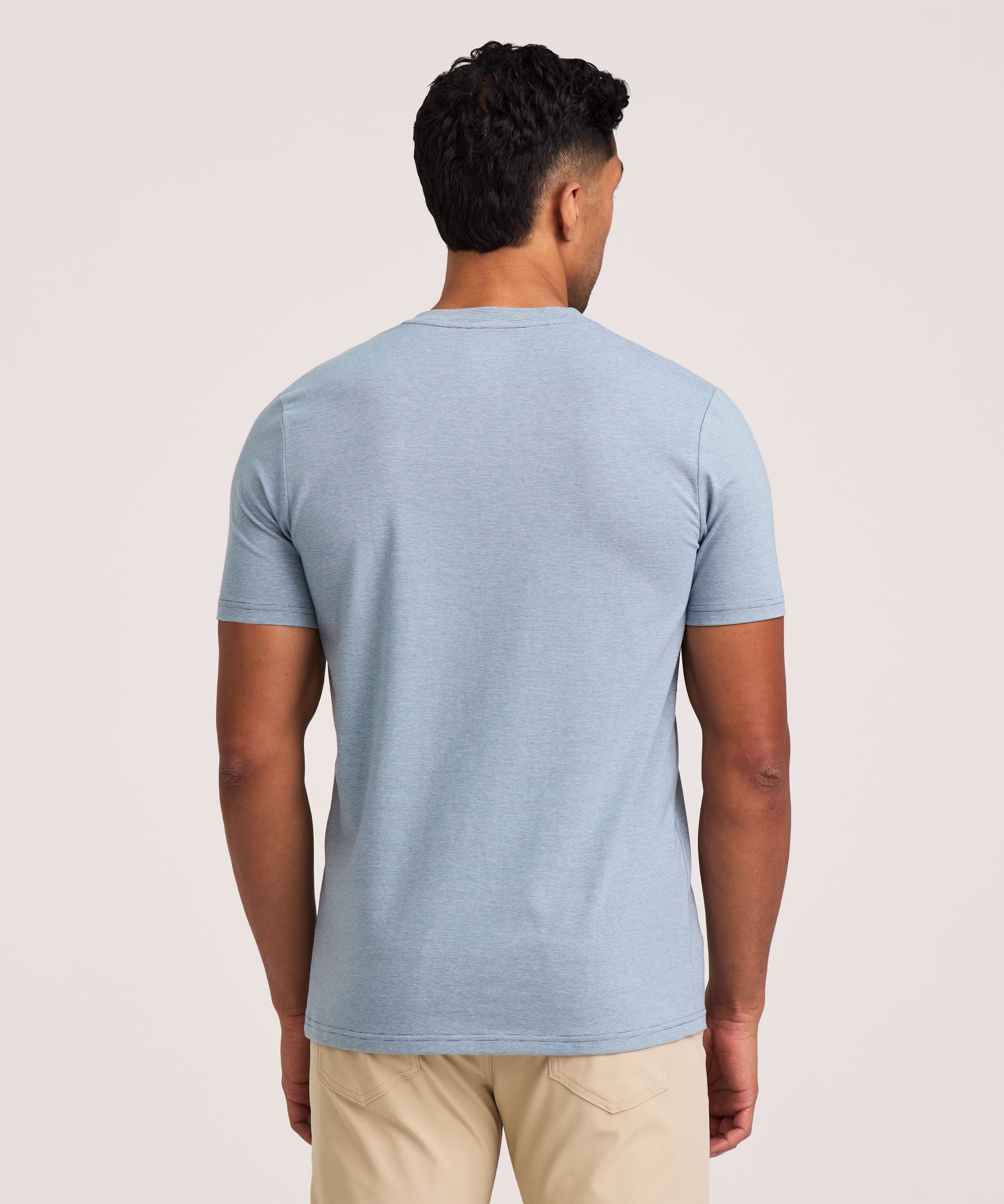 Denver Hayes Men's Stretch Short Sleeve Henley Shirt