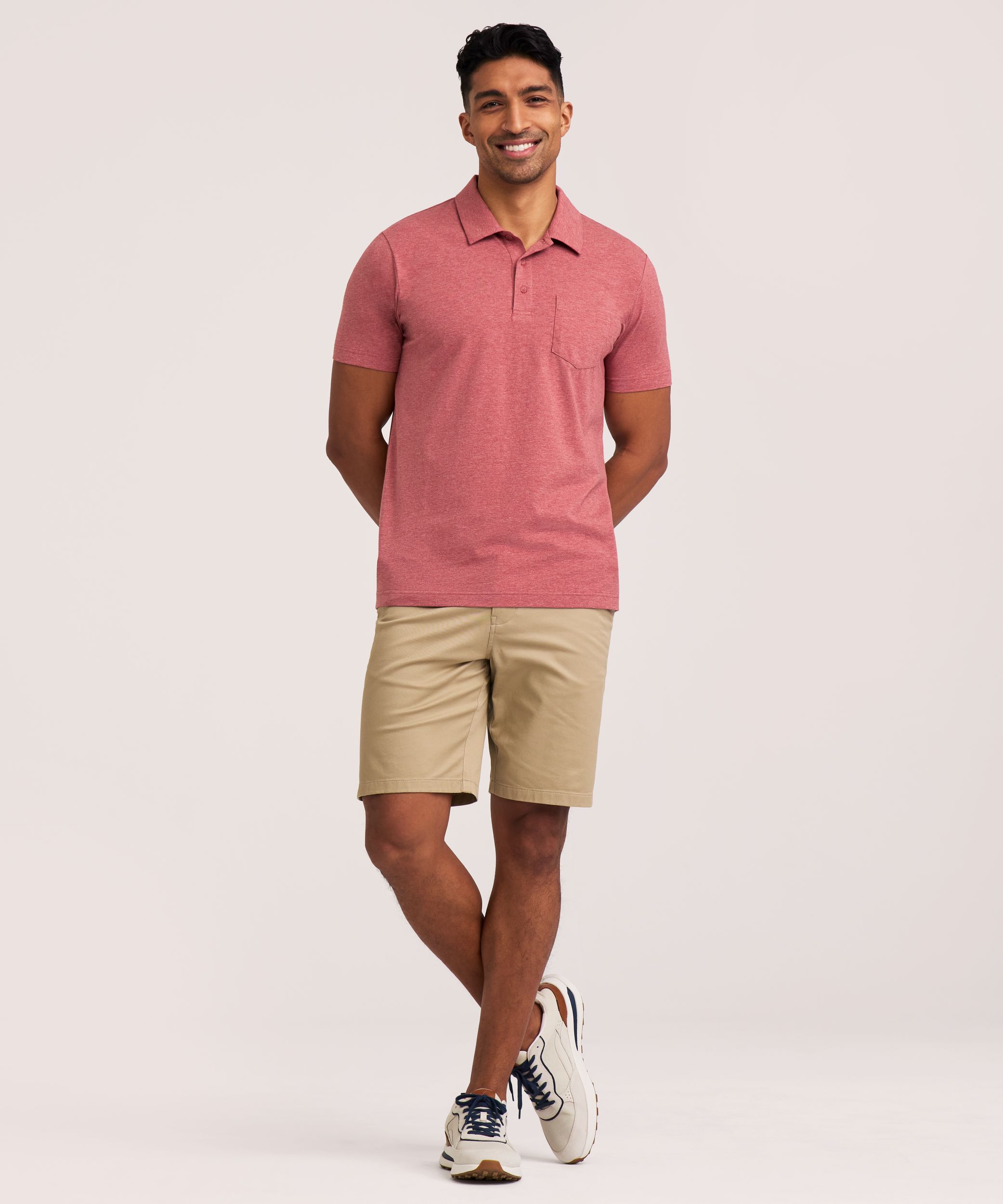 Denver Hayes Men's Modern Fit Stretch Polo Shirt