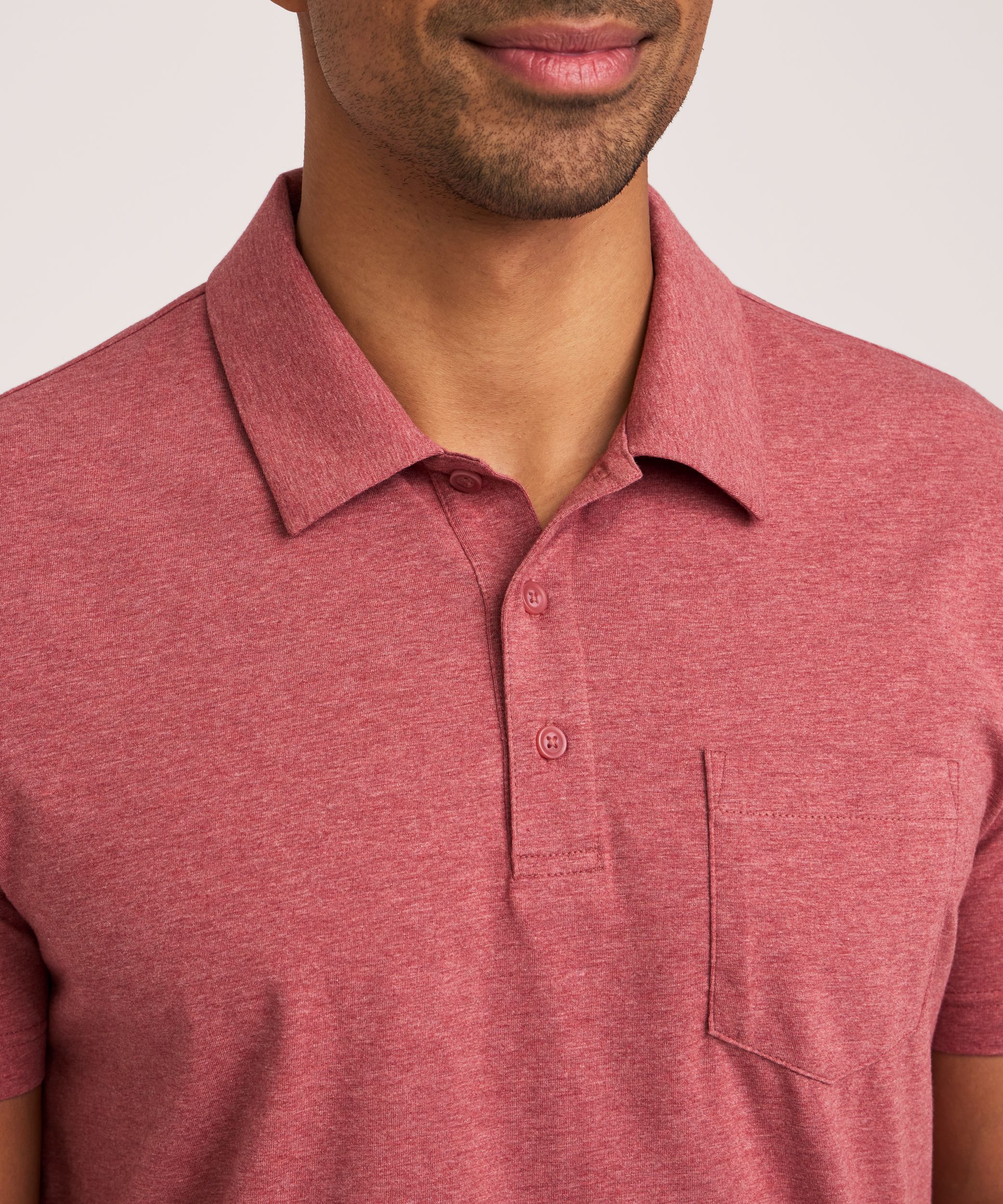 Denver Hayes Men's Modern Fit Stretch Polo Shirt