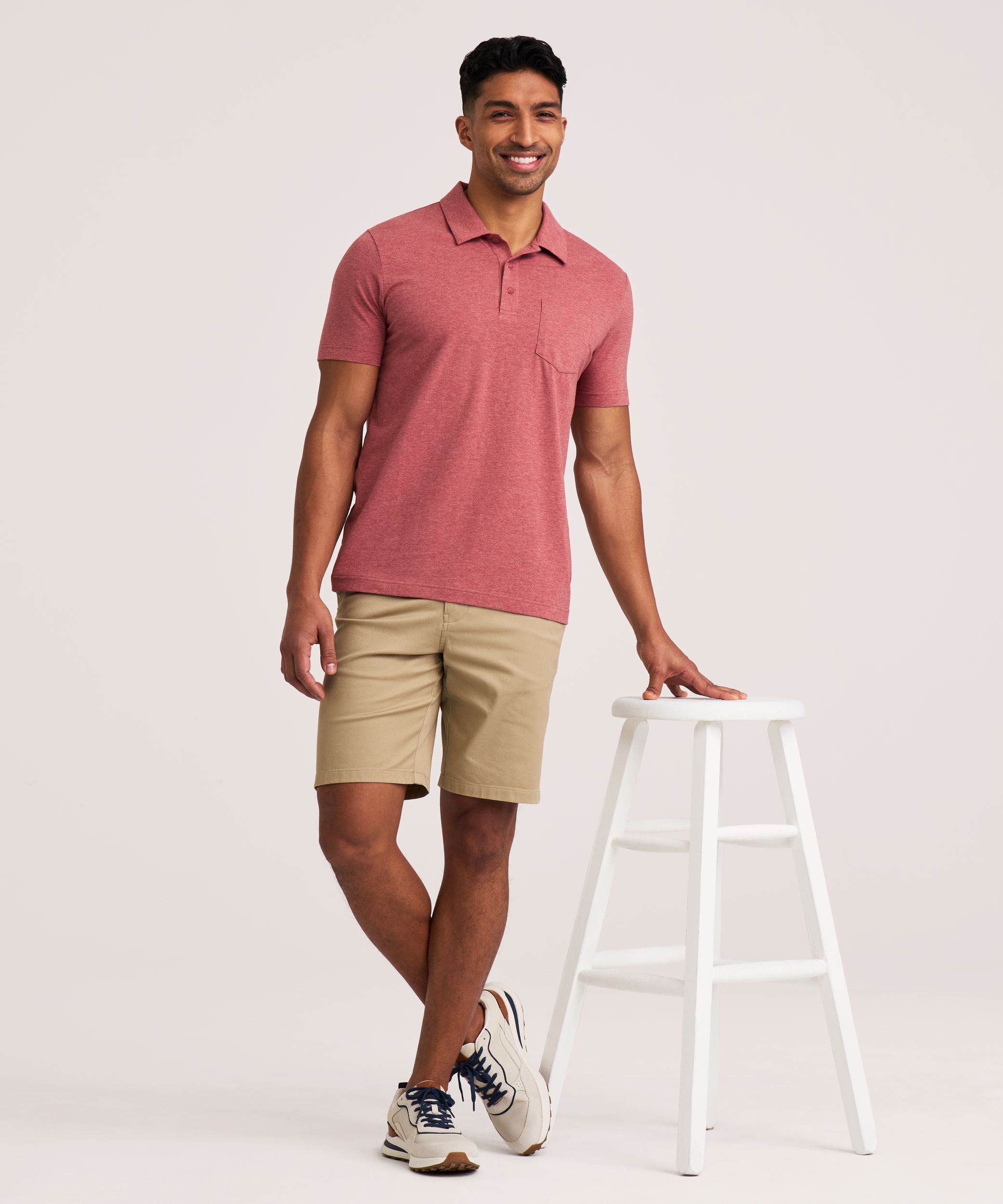 Denver Hayes Men's Modern Fit Stretch Polo Shirt