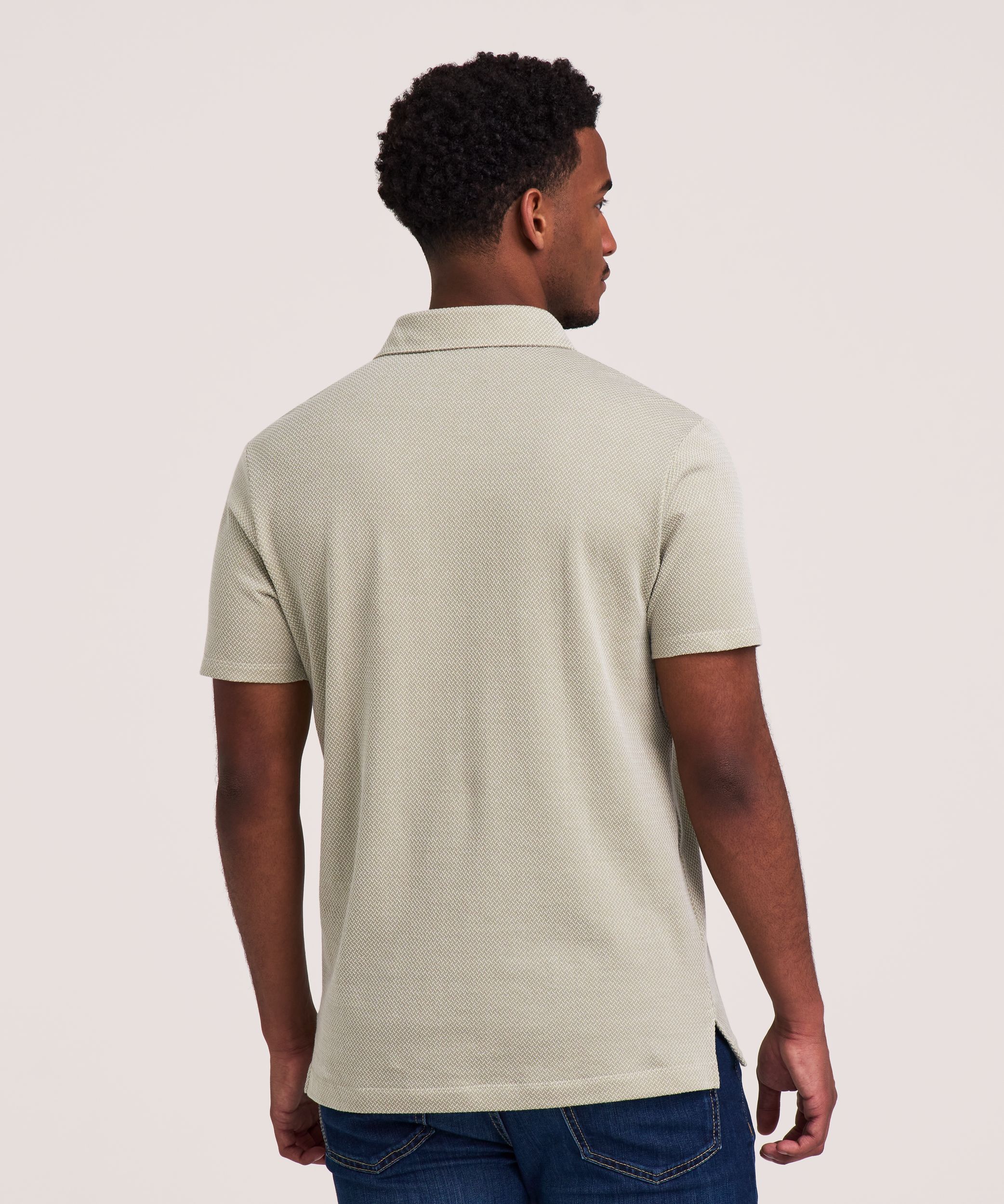 Denver Hayes Short Sleeve Jacquard Polo