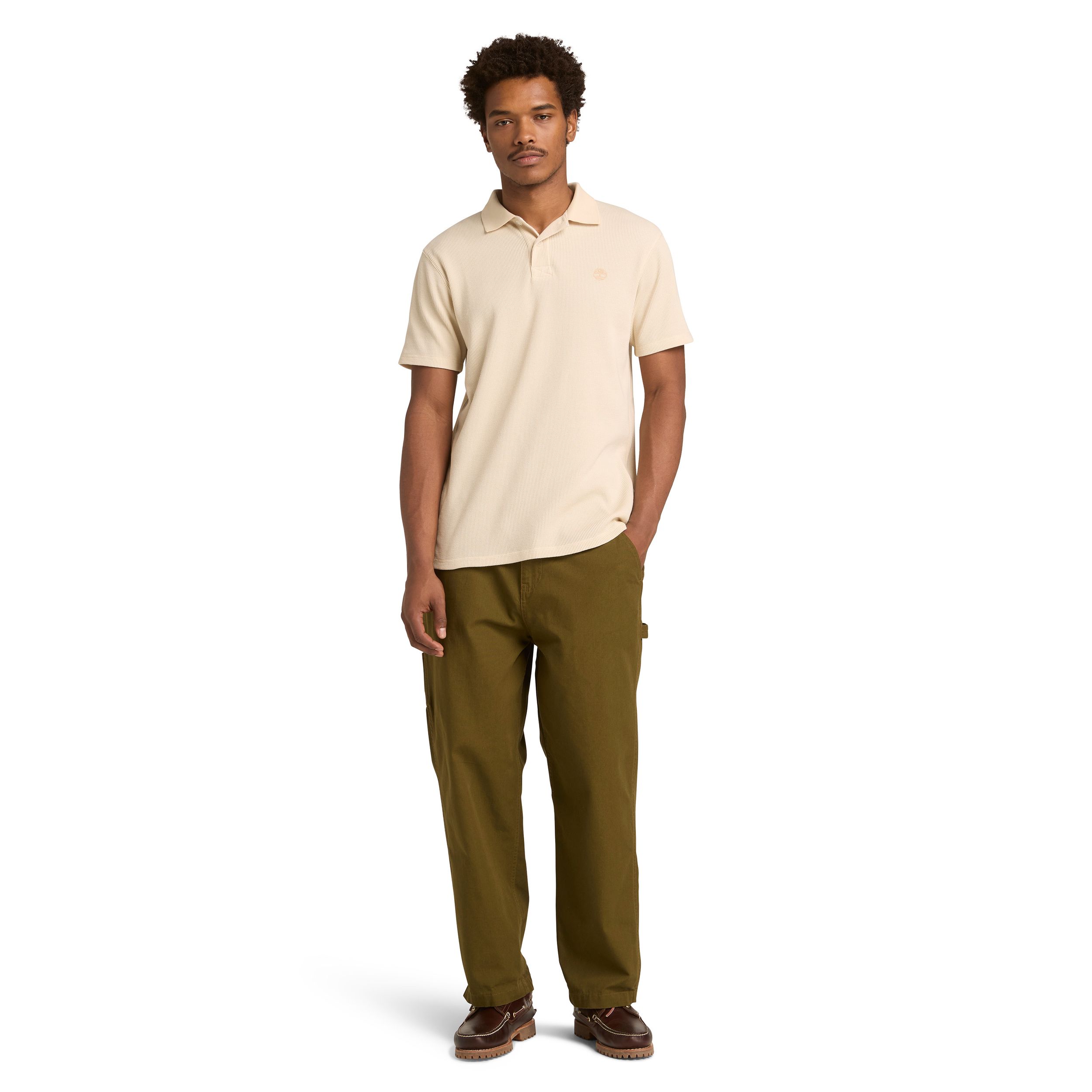 Timberland Men's Wharf River Waffle Short Sleeve Polo