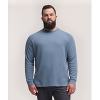 Haut côtelé à manches raglan longues et col ras du cou pour hommes, Denver Hayes