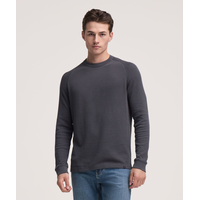 Haut côtelé à manches raglan longues et col ras du cou pour hommes, Denver Hayes