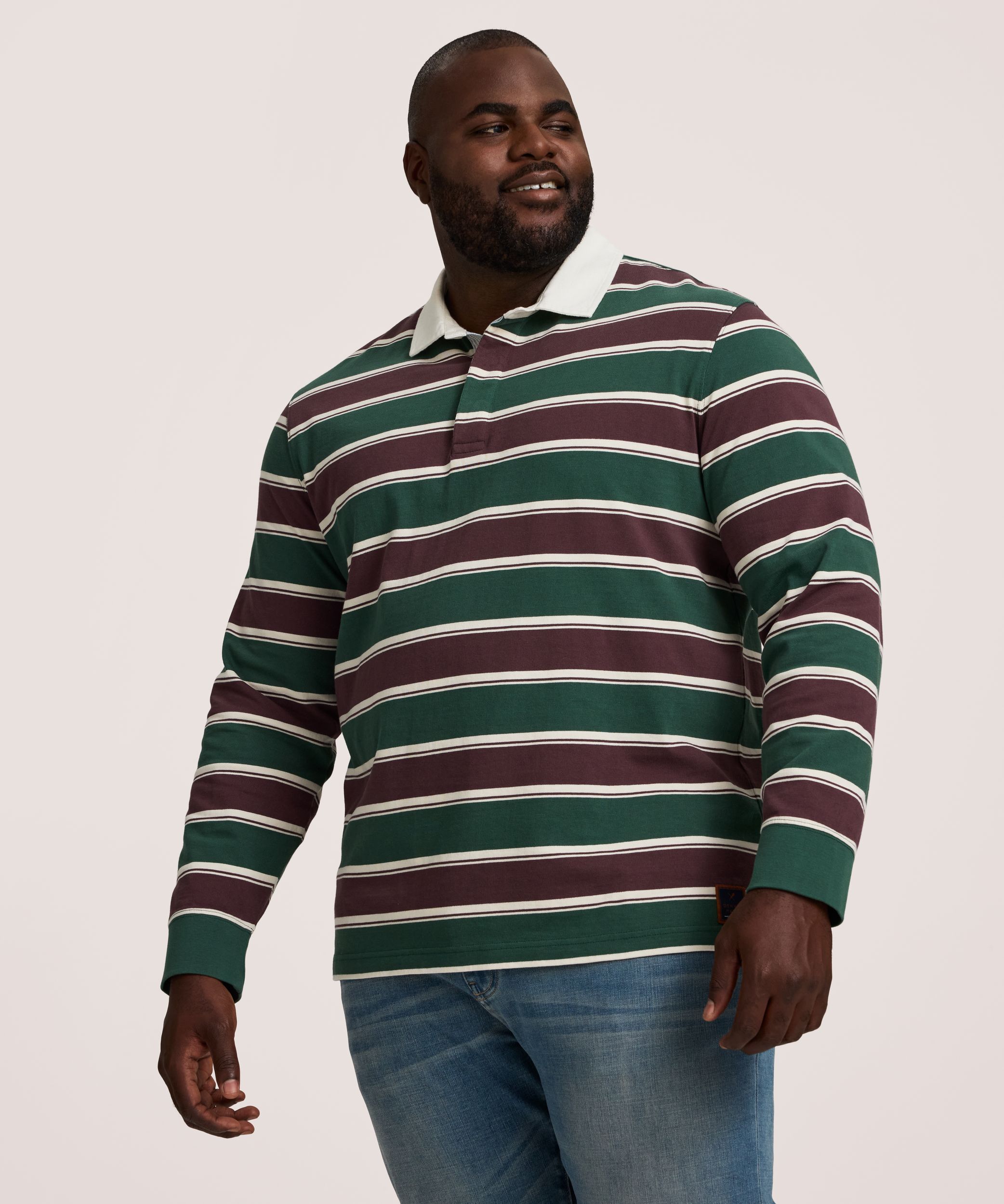 Polo de rugby à manches longues pour hommes, Denver Hayes