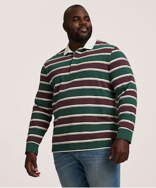 Denver Hayes Men's Long Sleeve Rugby Shirt