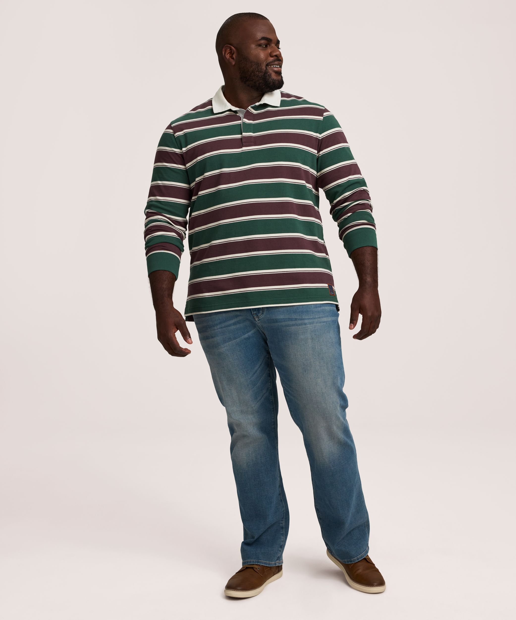 Polo de rugby à manches longues pour hommes, Denver Hayes