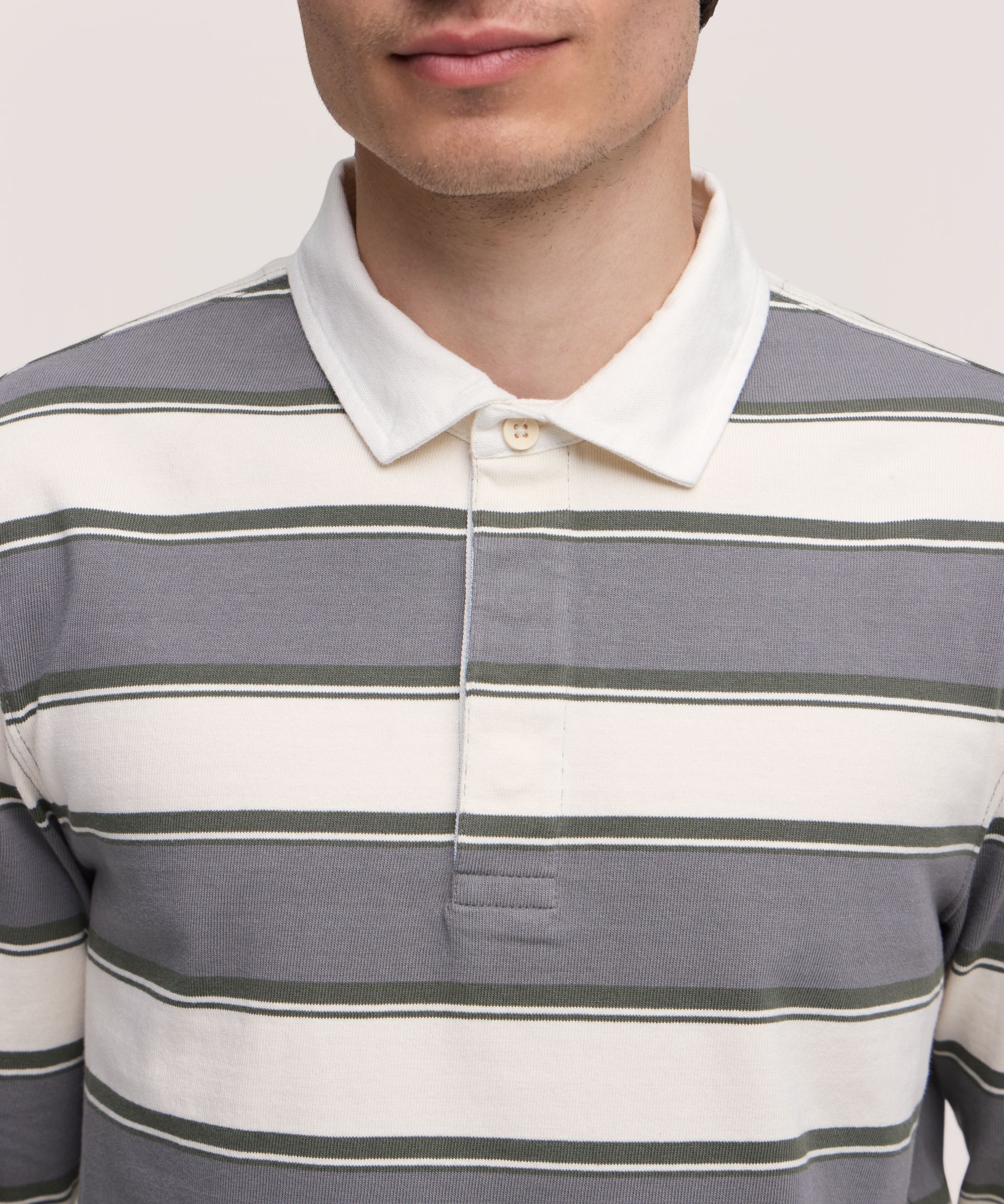 Polo de rugby à manches longues pour hommes, Denver Hayes