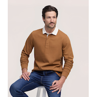 Polo de rugby à manches longues pour hommes, Denver Hayes