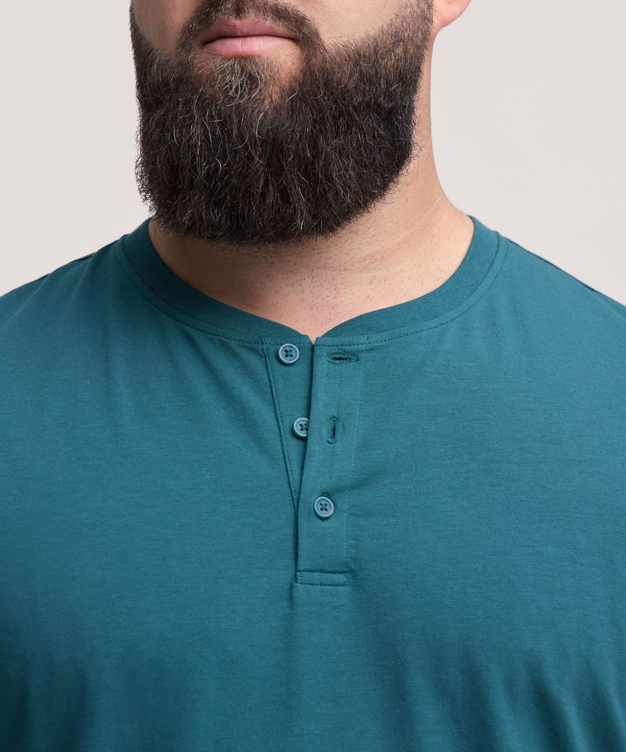 Denver Hayes Men's Stretch Short Sleeve Henley Shirt