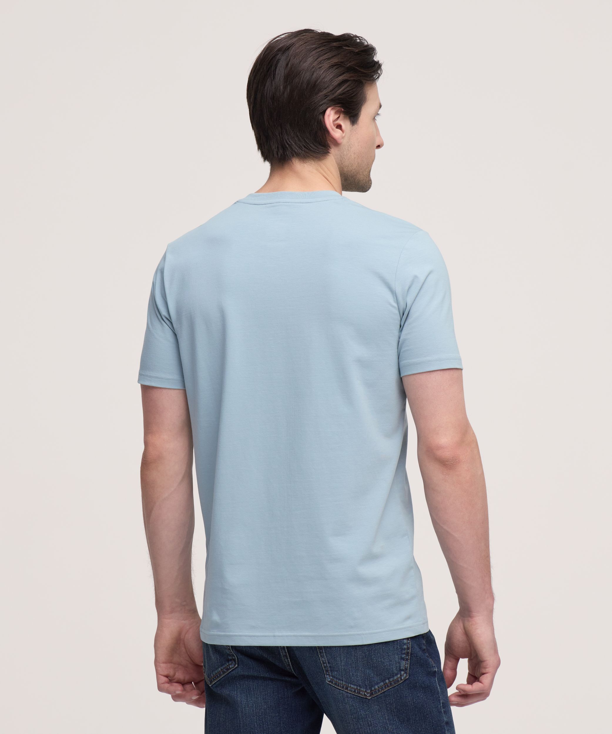 Denver Hayes Men's Stretch Short Sleeve Henley Shirt
