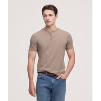 Denver Hayes Men's Stretch Short Sleeve Henley Shirt