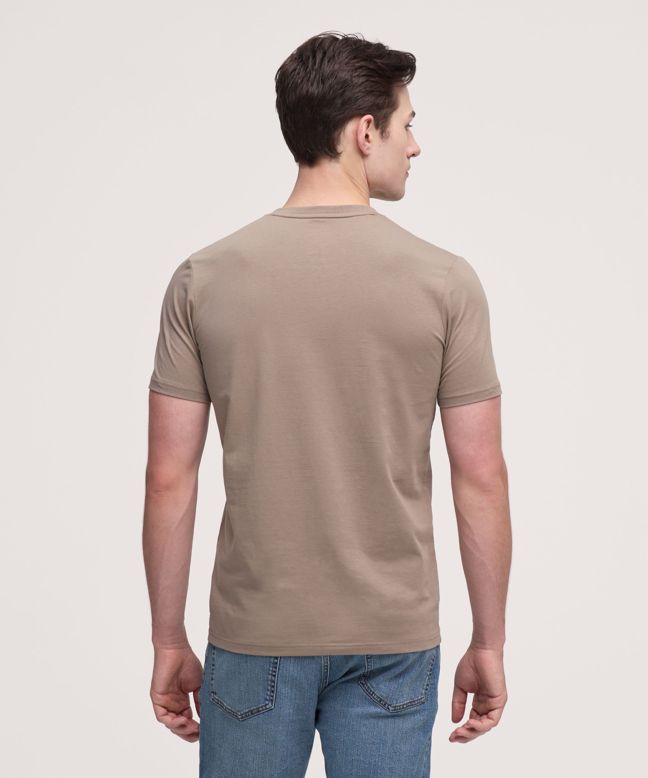 Haut Henley extensible à manches courtes pour hommes, Denver Hayes