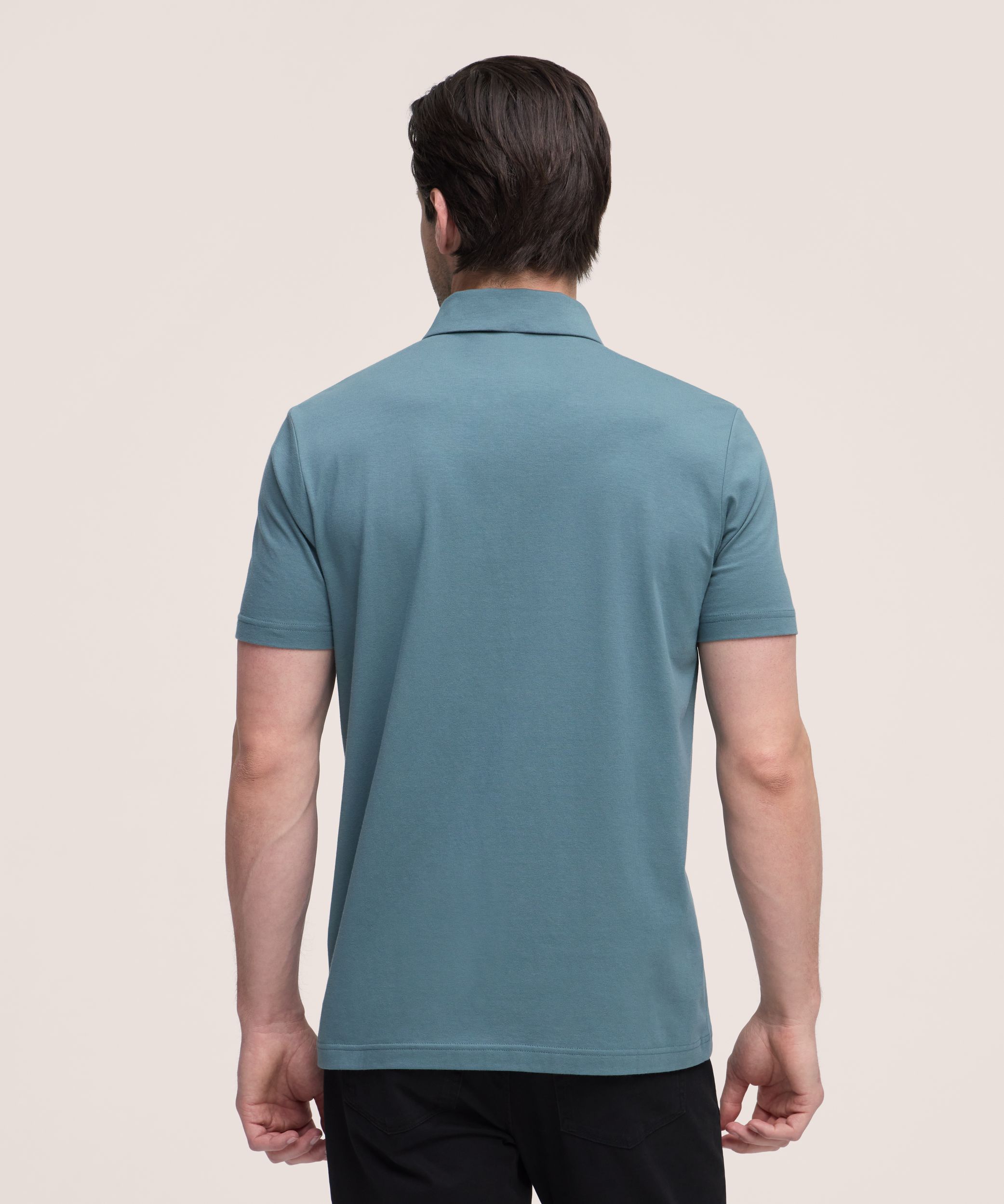 Denver Hayes Men's Modern Fit Stretch Polo Shirt