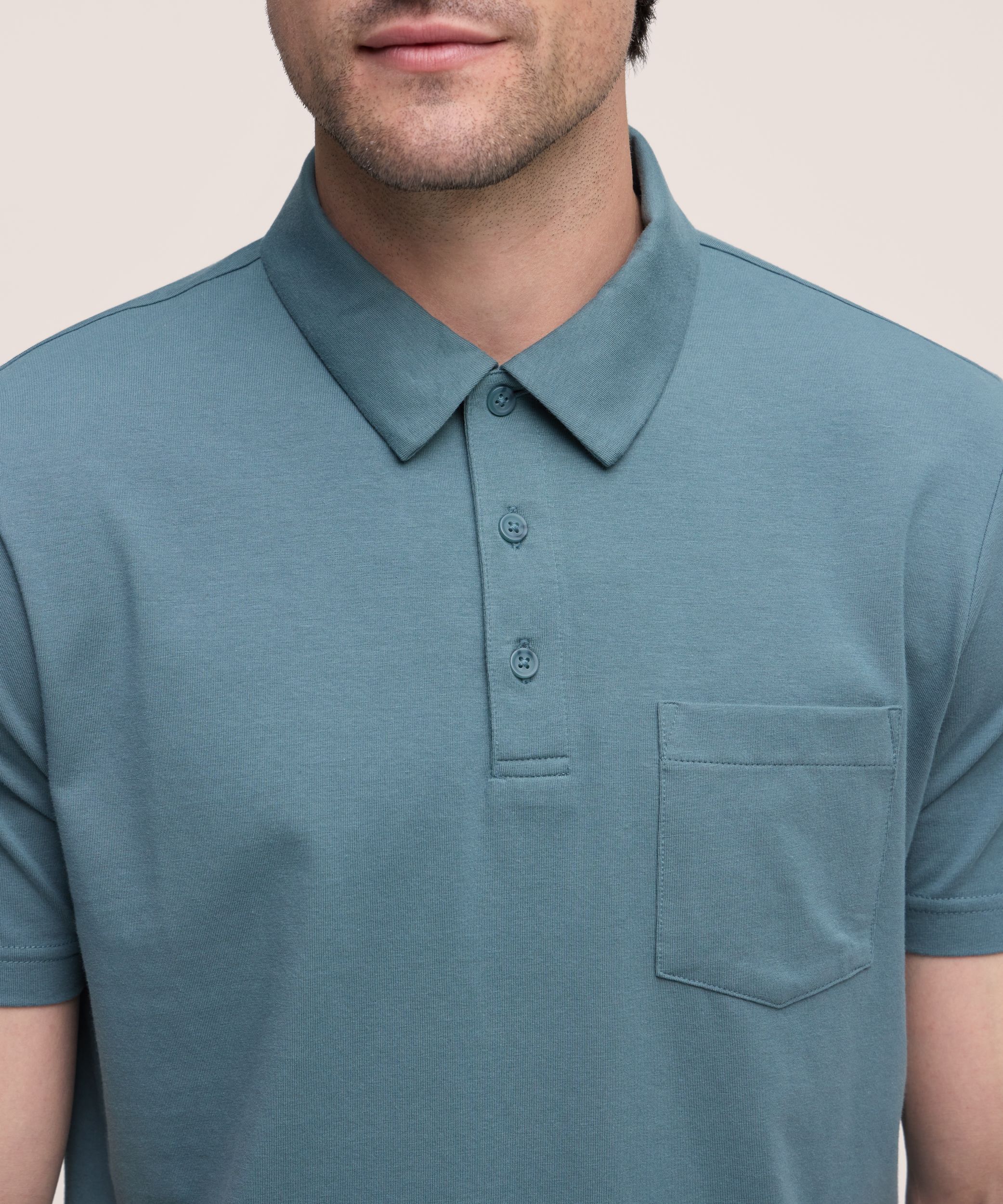 Denver Hayes Men's Modern Fit Stretch Polo Shirt