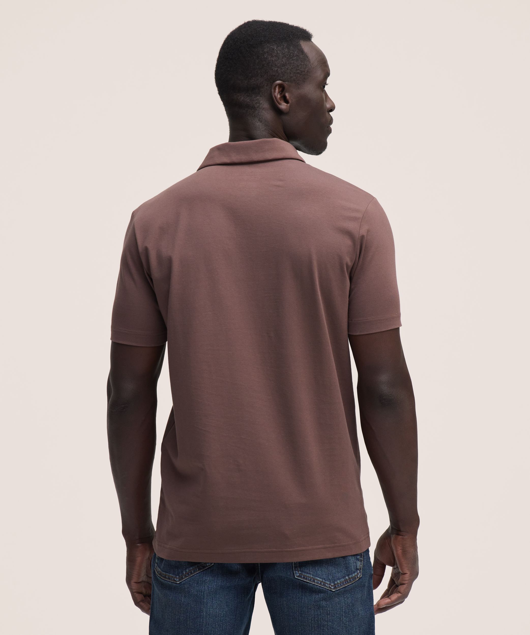 Denver Hayes Men's Modern Fit Stretch Polo Shirt