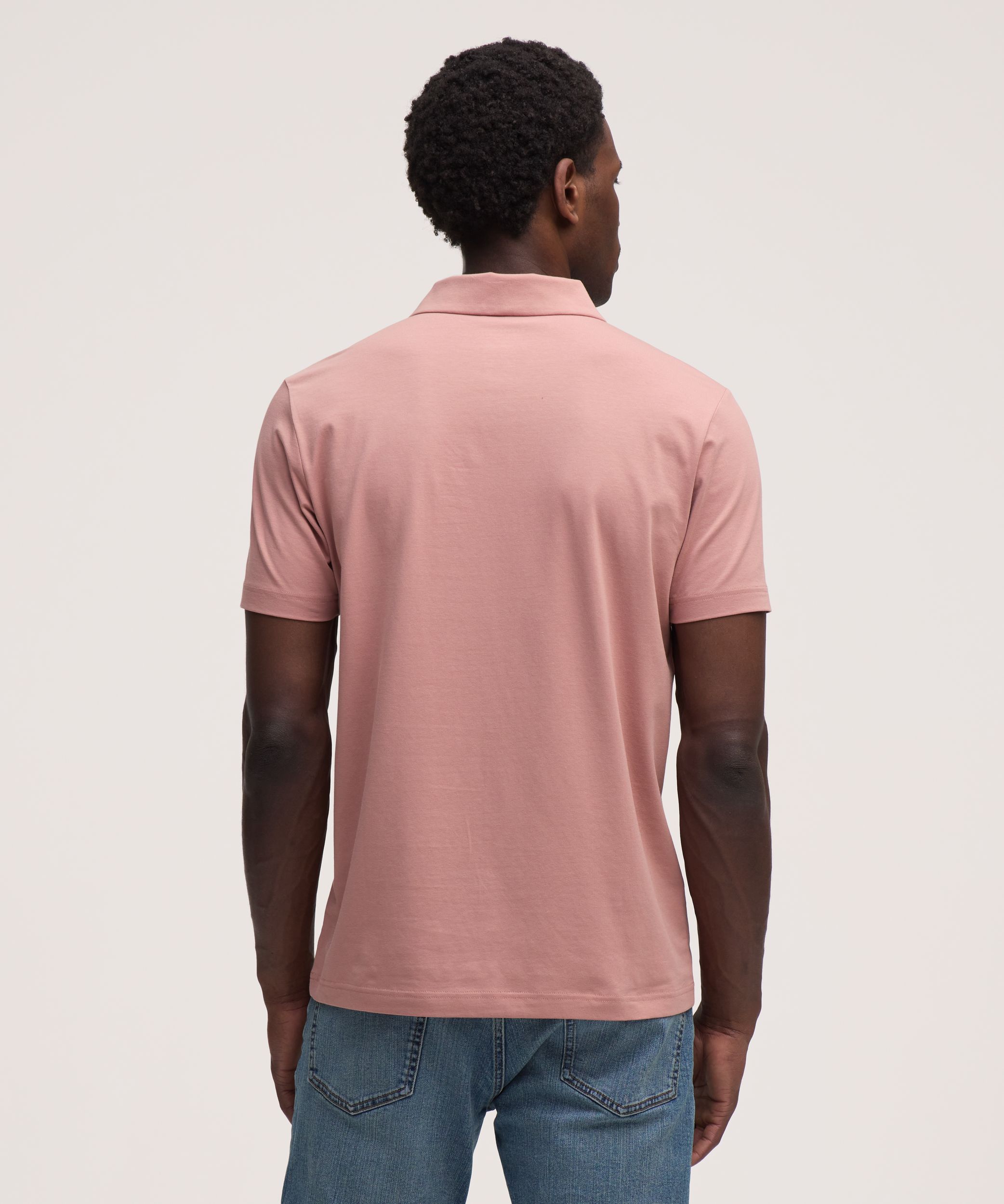 Denver Hayes Men's Modern Fit Stretch Polo Shirt