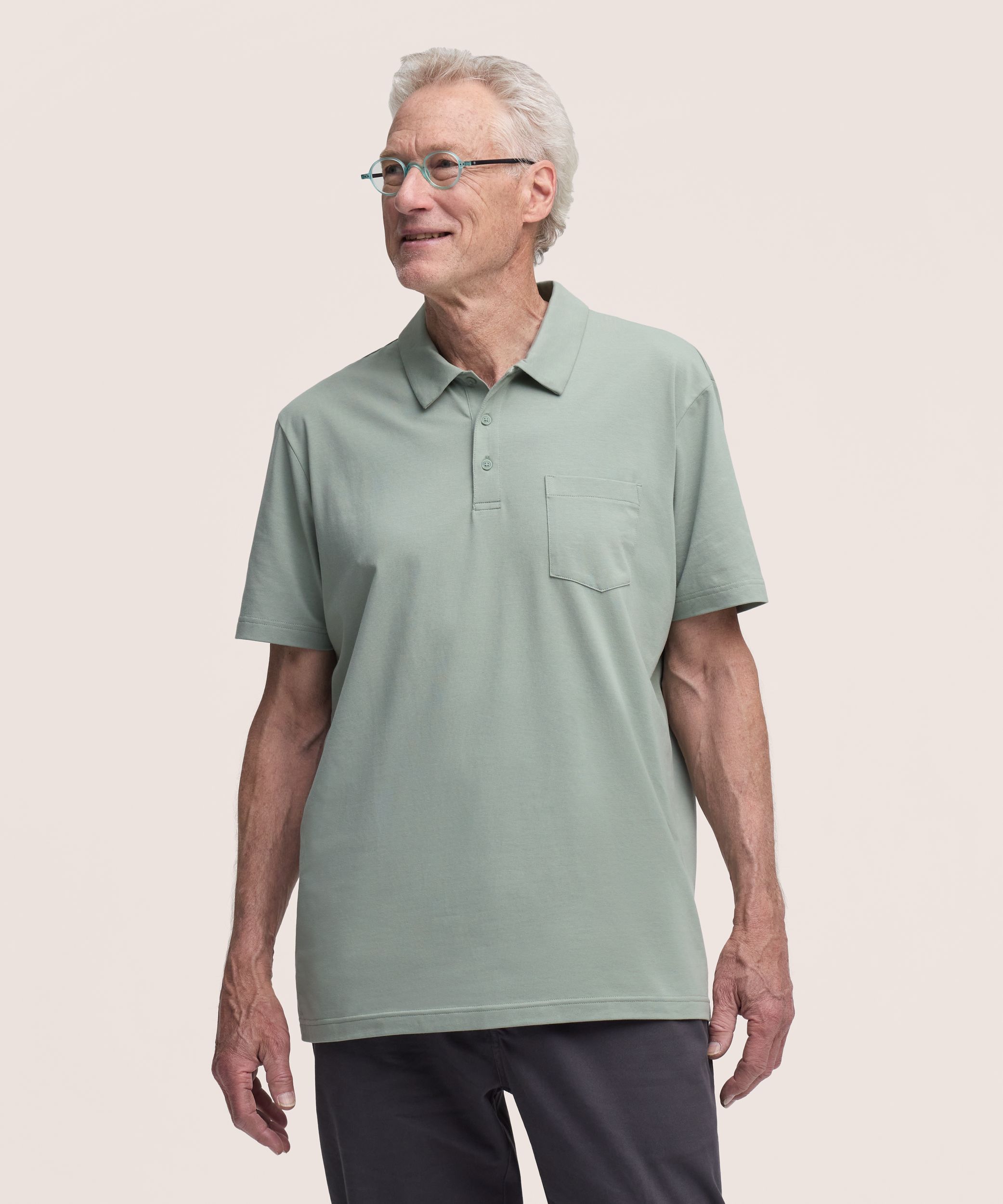 Denver Hayes Men's Modern Fit Stretch Polo Shirt