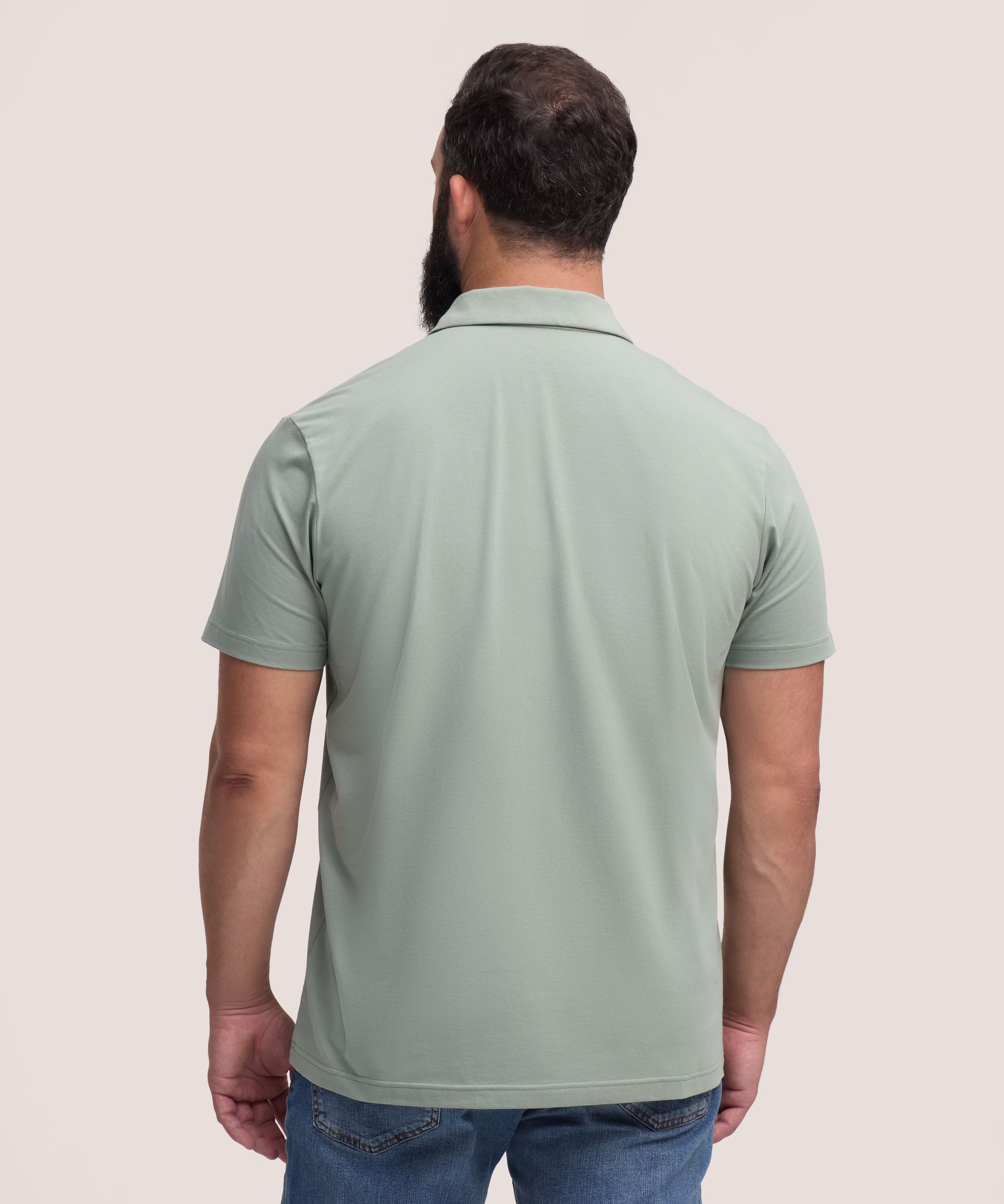 Denver Hayes Men's Modern Fit Stretch Polo Shirt
