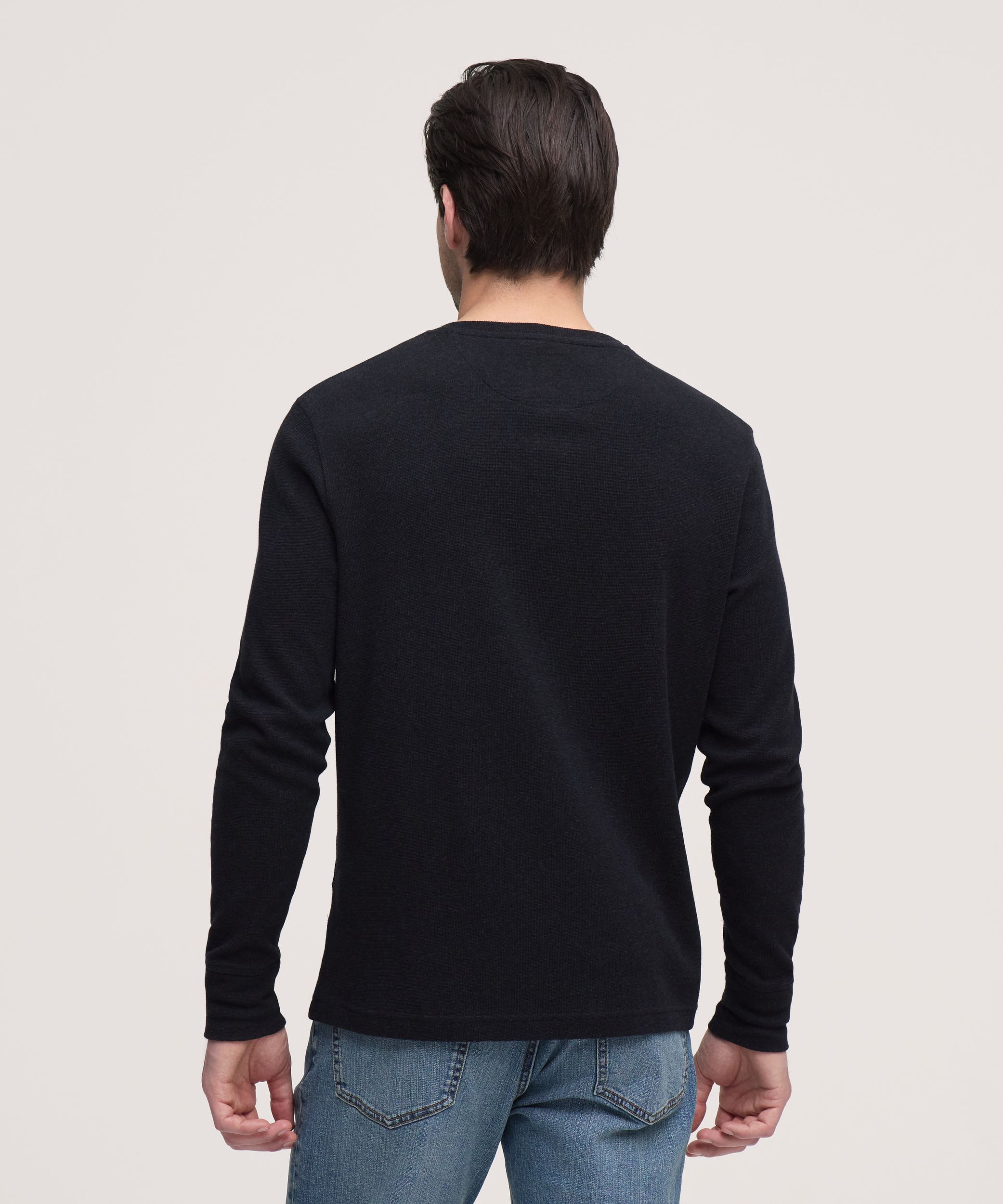 Haut Henley interlock à manches longues pour hommes, Denver Hayes