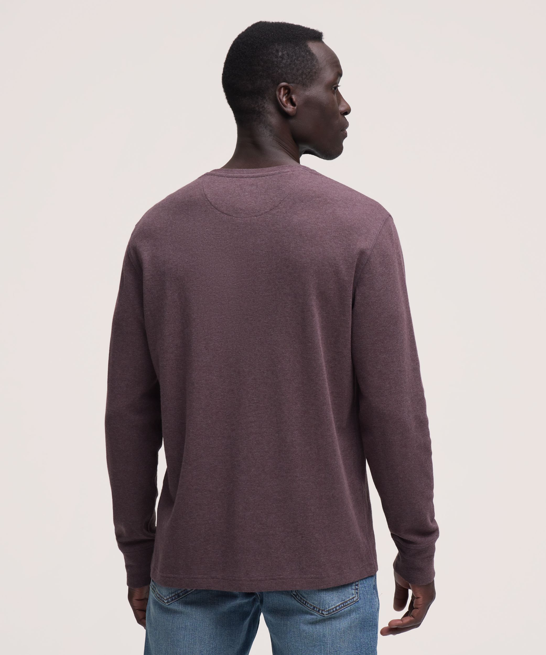 Haut Henley interlock à manches longues pour hommes, Denver Hayes
