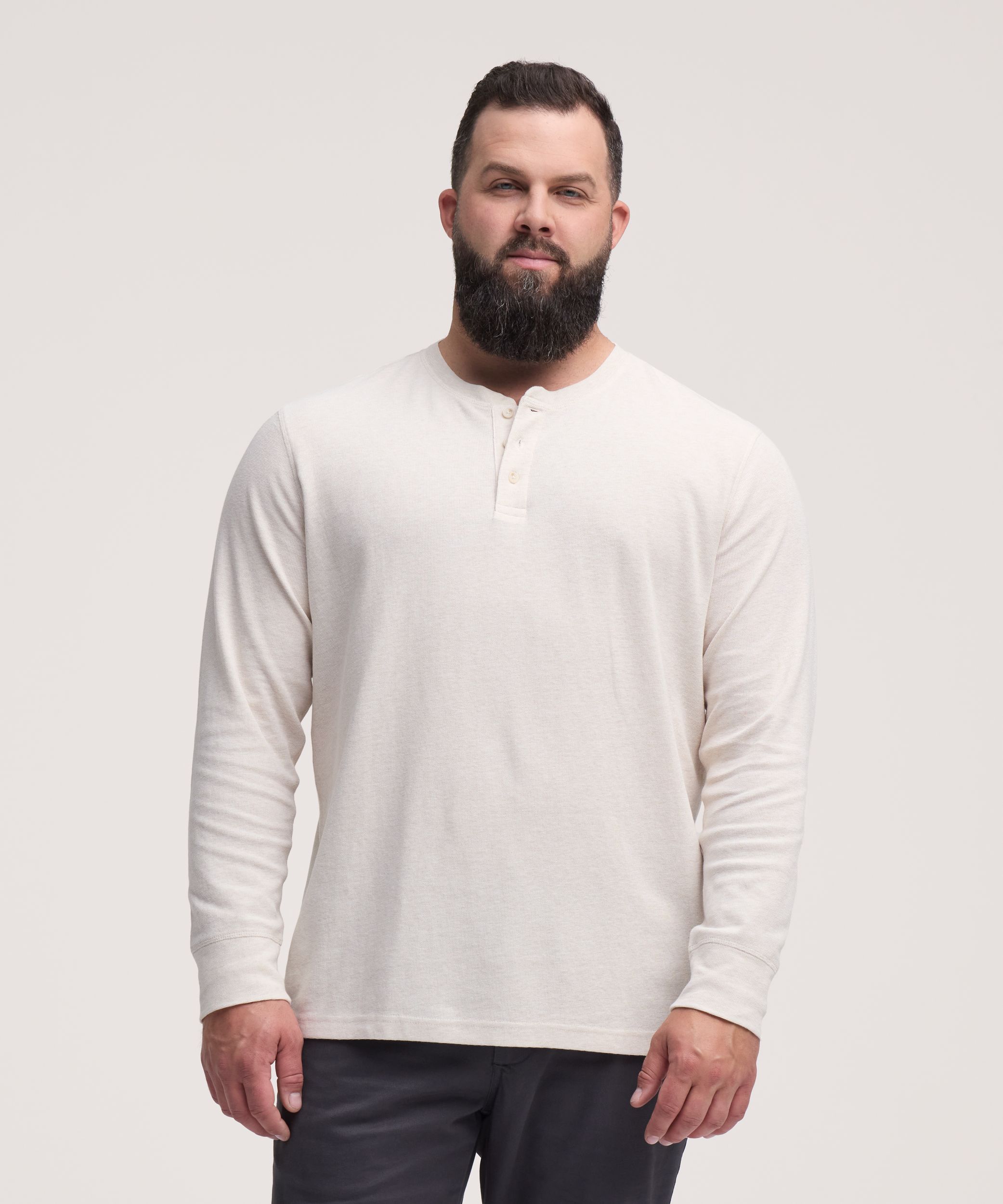 Haut Henley interlock à manches longues pour hommes, Denver Hayes