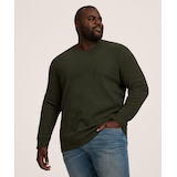 Haut interlock à manches longues et col ras du cou pour hommes, Denver Hayes