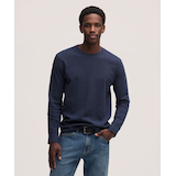 Haut interlock à manches longues et col ras du cou pour hommes, Denver Hayes Front_Flat