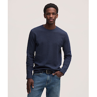 Haut interlock à manches longues et col ras du cou pour hommes, Denver Hayes Front_Flat