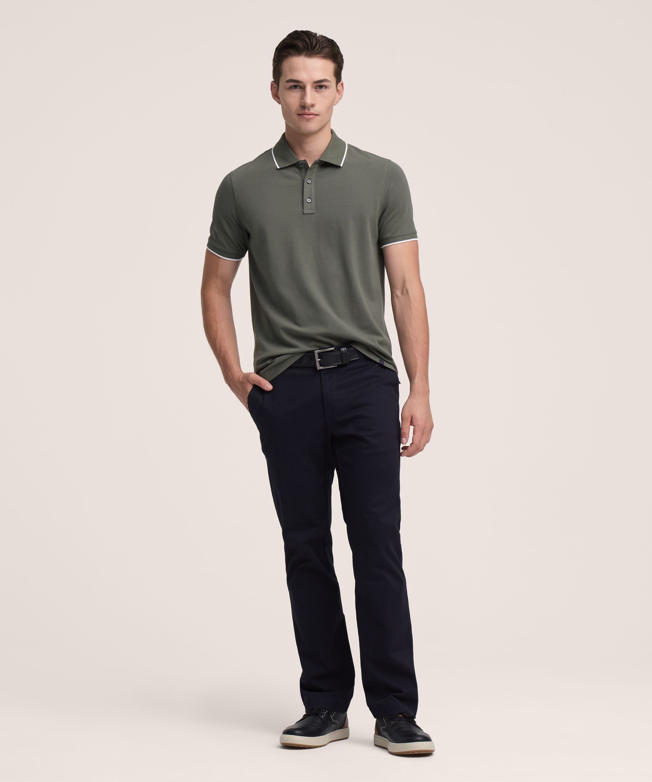 Denver Hayes Men's Stretch Pique Polo Shirt