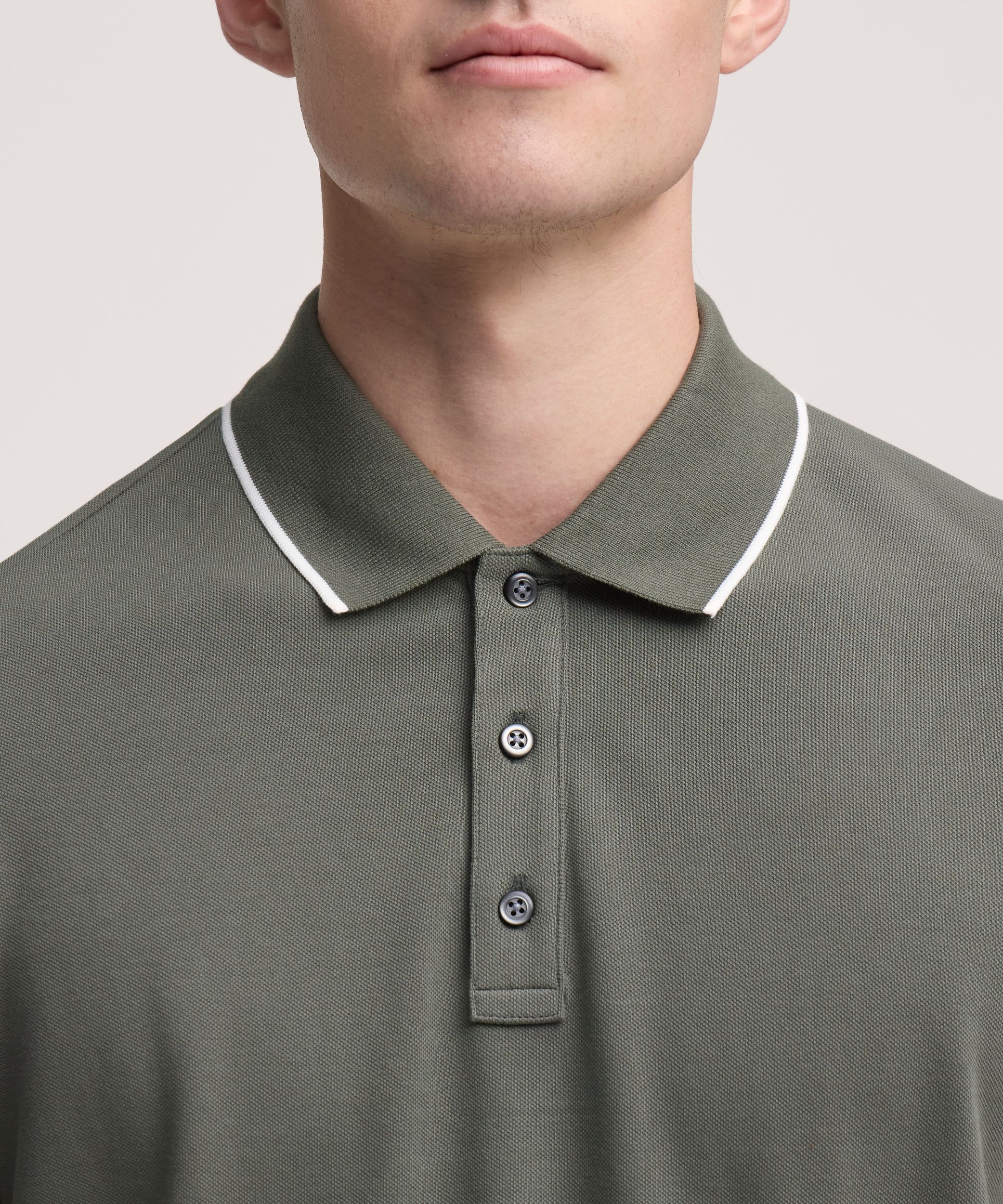 Denver Hayes Men's Stretch Pique Polo Shirt