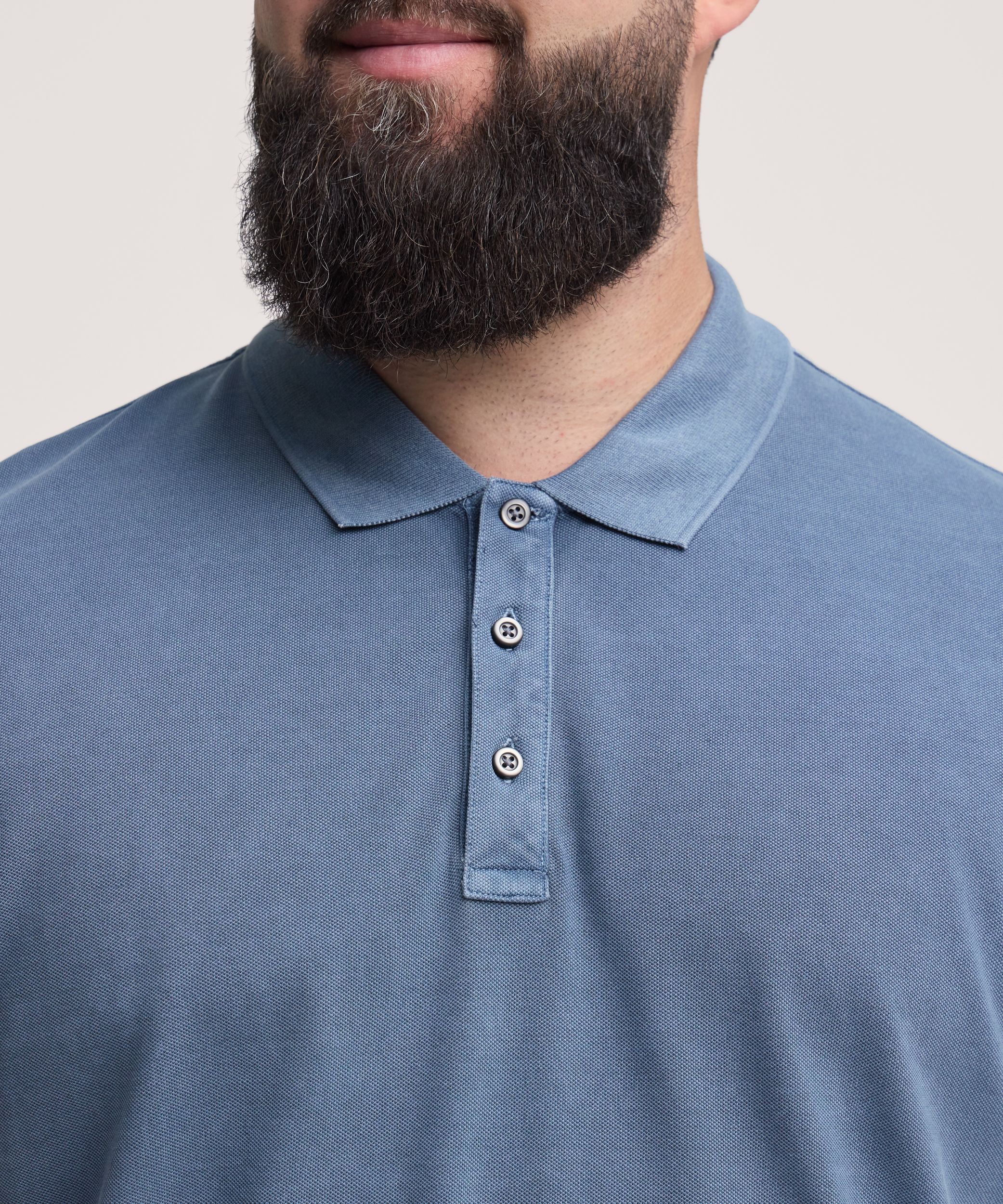 Denver Hayes Men's 50 Wash Stretch Pique Polo Shirt