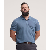 Denver Hayes Men's 50 Wash Stretch Pique Polo Shirt