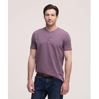 Denver Hayes Men's Stretch Short Sleeve Henley Shirt