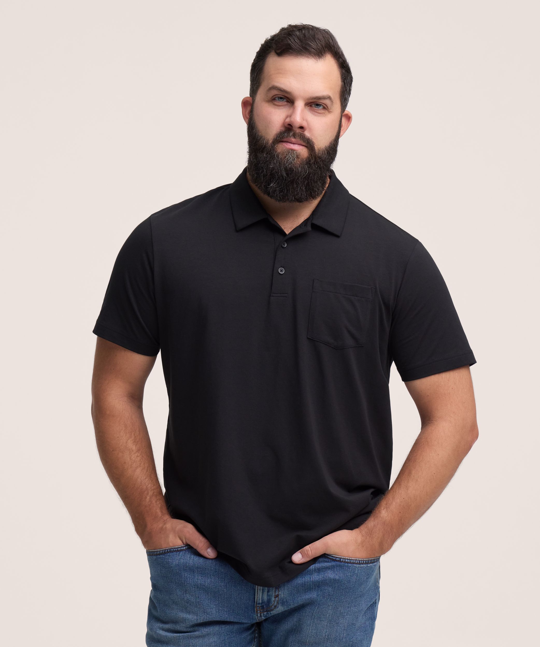 Denver Hayes Men's Stretch Short Sleeve Henley Shirt