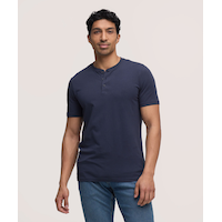 Denver Hayes Men's Stretch Short Sleeve Henley Shirt