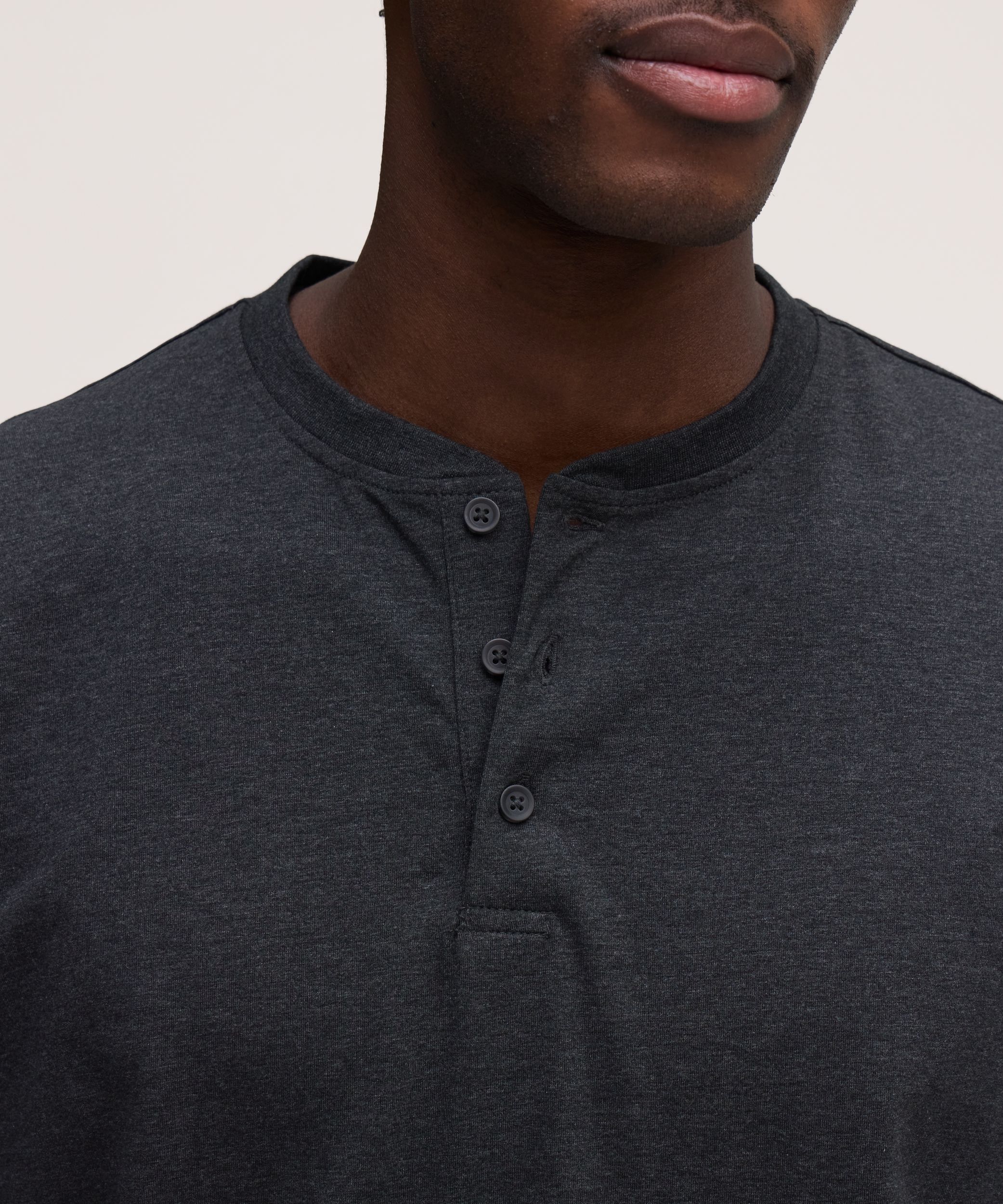 Denver Hayes Men's Stretch Short Sleeve Henley Shirt