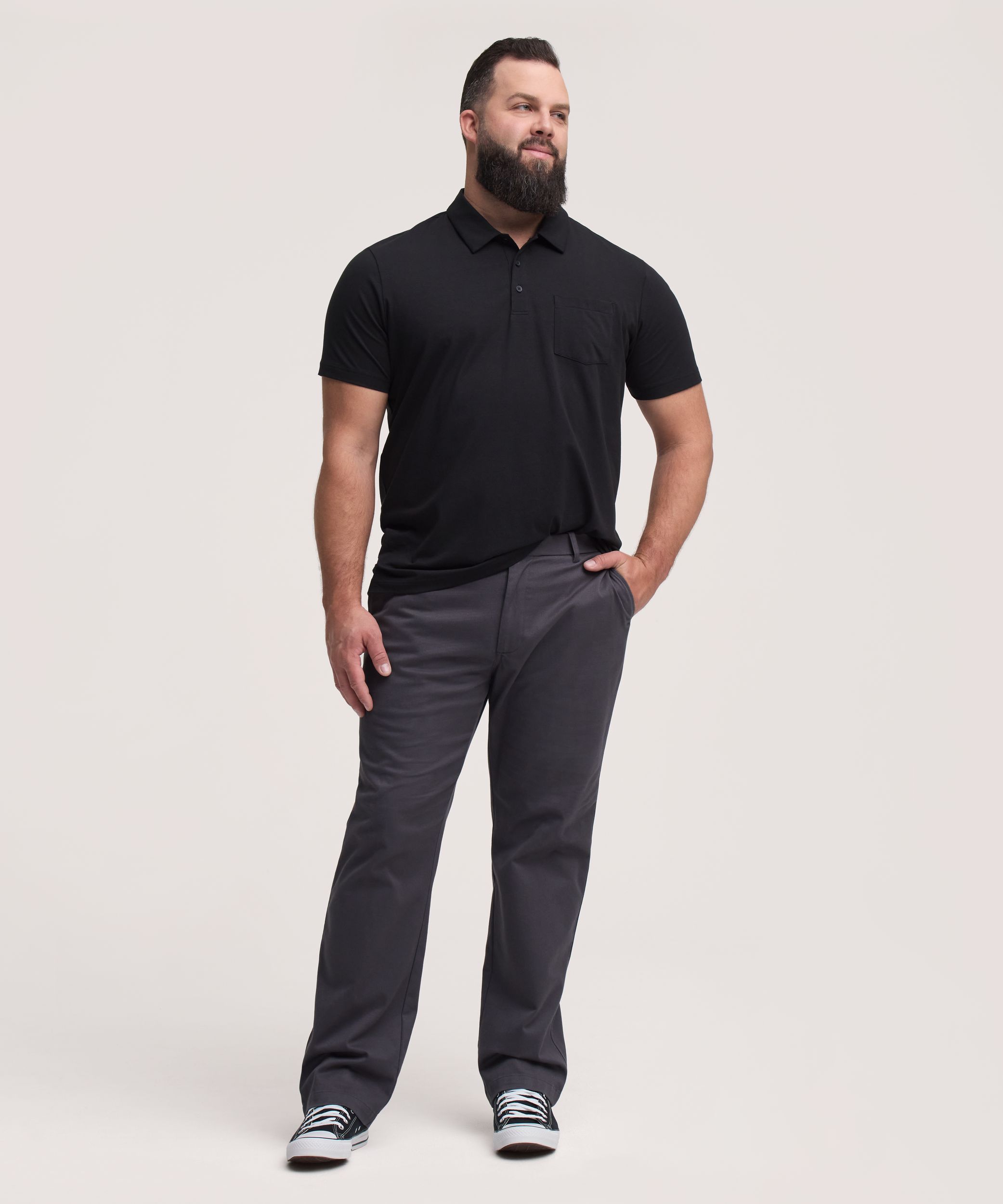 Denver Hayes Men's Modern Fit Stretch Polo Shirt