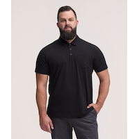Denver Hayes Men's Modern Fit Stretch Polo Shirt Front_Flat