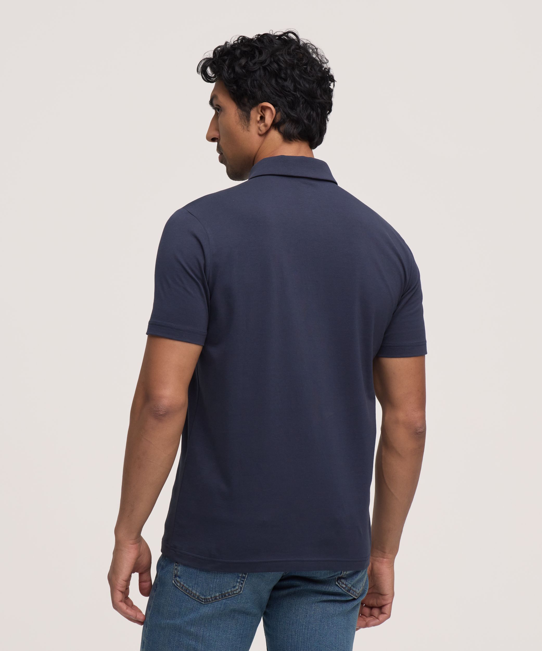 Denver Hayes Men's Modern Fit Stretch Polo Shirt