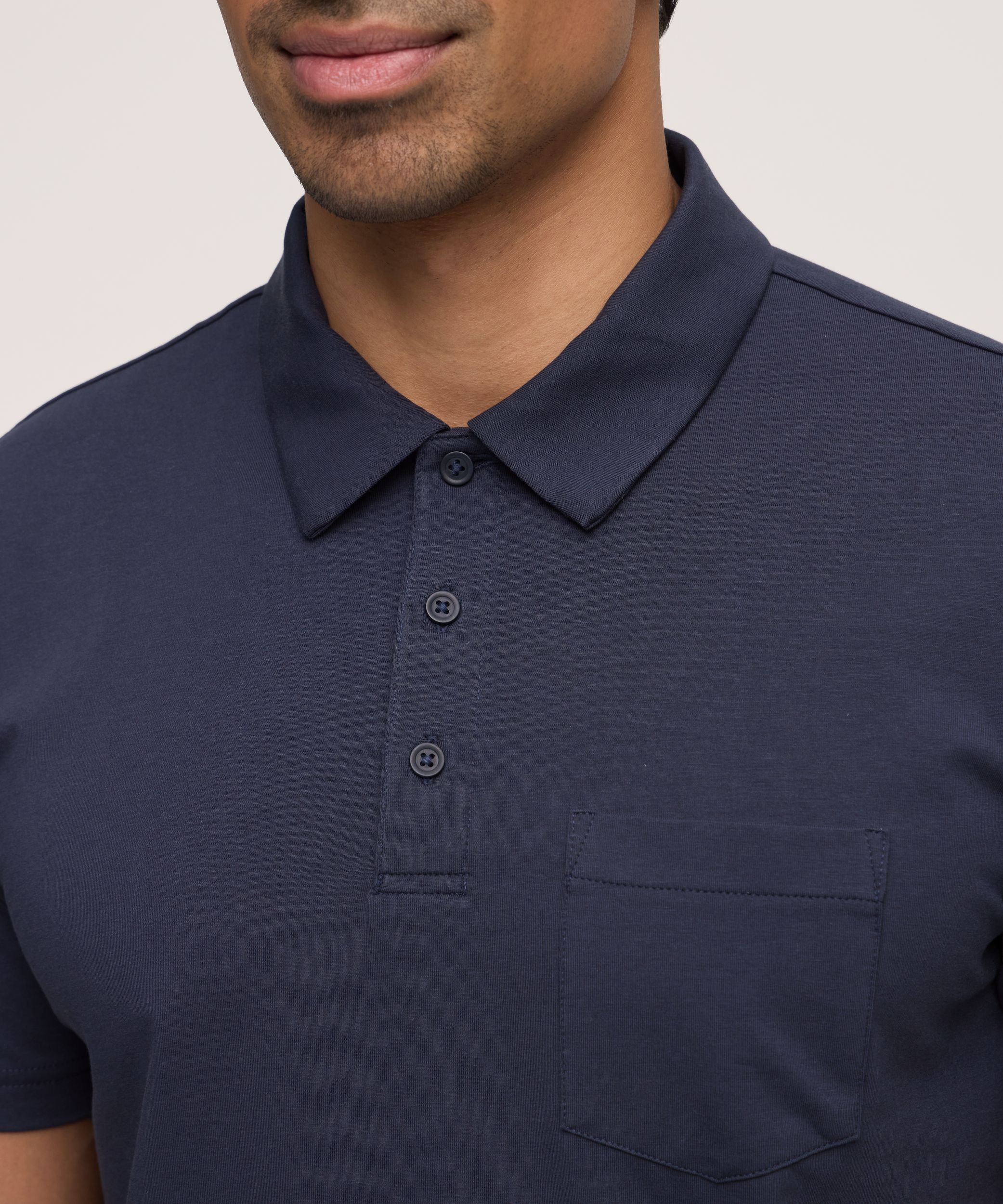 Denver Hayes Men's Modern Fit Stretch Polo Shirt