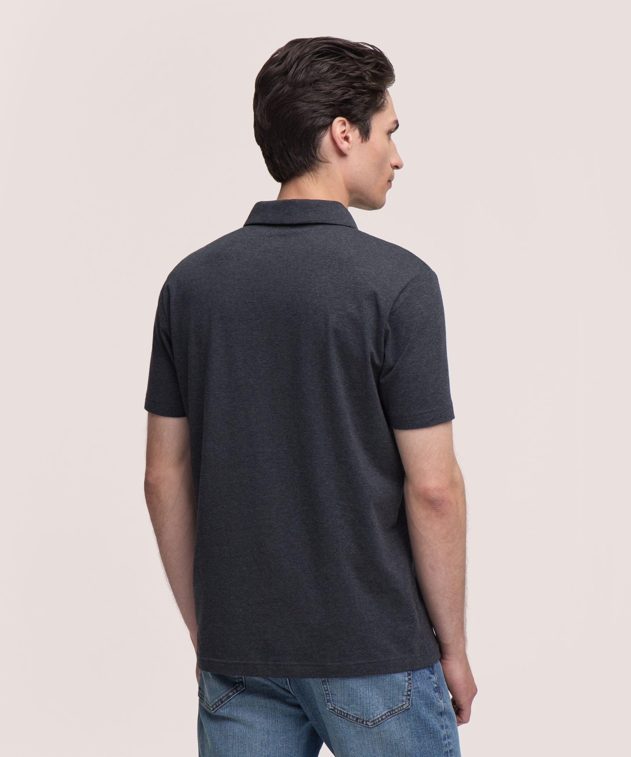 Denver Hayes Men's Modern Fit Stretch Polo Shirt